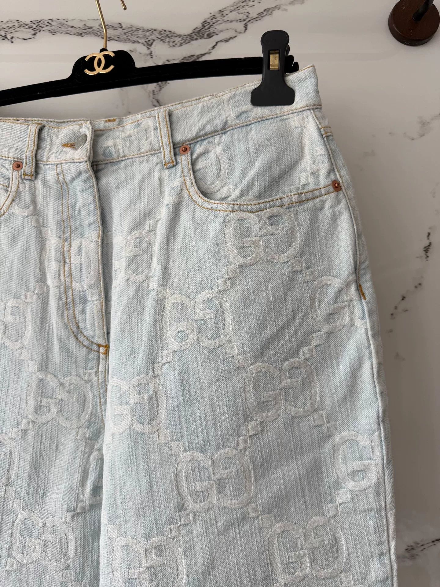 Gucci Gucci Blue Printed Denim Jeans Size US 29 - 2 Thumbnail