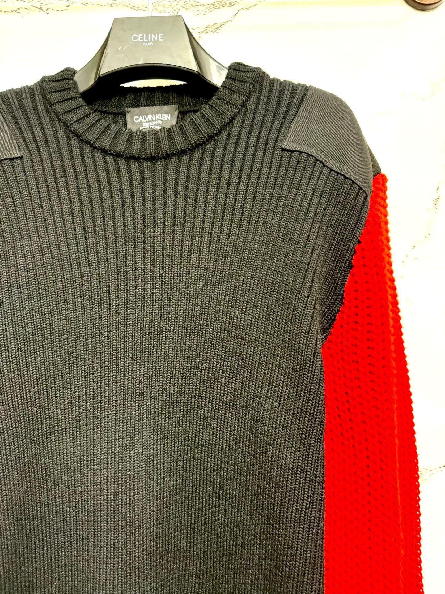 Calvin Klein 205W39NYC Calvin Klein Color Block Wool Sweater Size L / US 10 / IT 46 - 2 Thumbnail