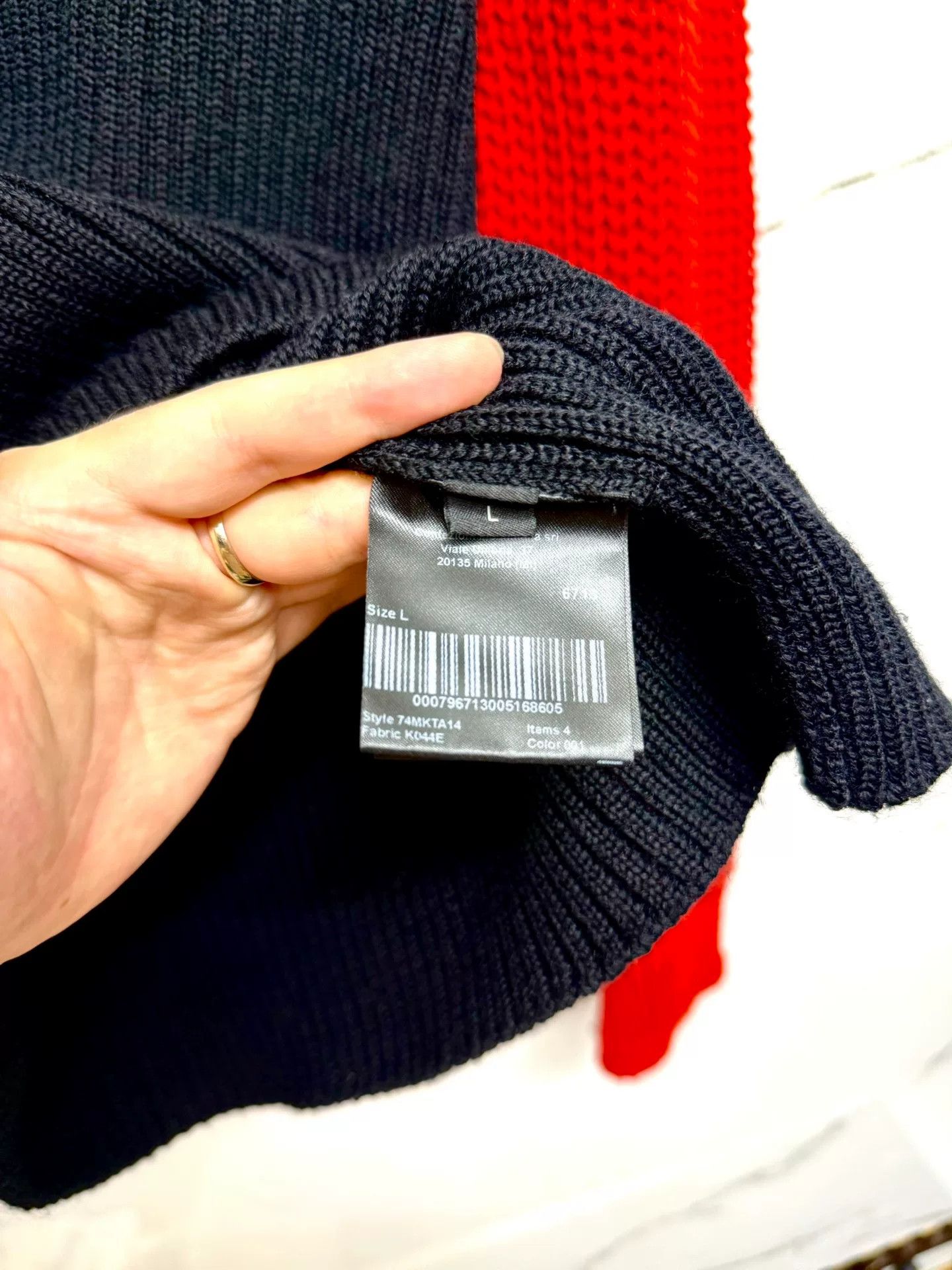 Calvin Klein 205W39NYC Calvin Klein Color Block Wool Sweater Size L / US 10 / IT 46 - 5 Thumbnail