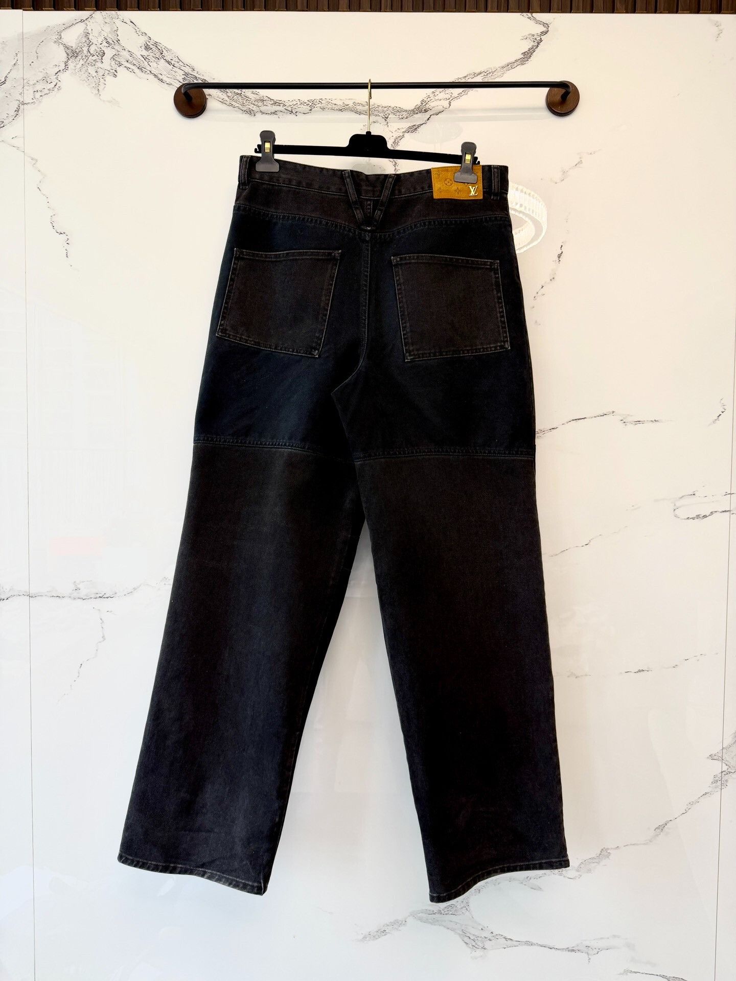 Louis Vuitton Louis Vuitton Black Wide-Leg Denim Pants Size US 30 / EU 46 - 2 Thumbnail