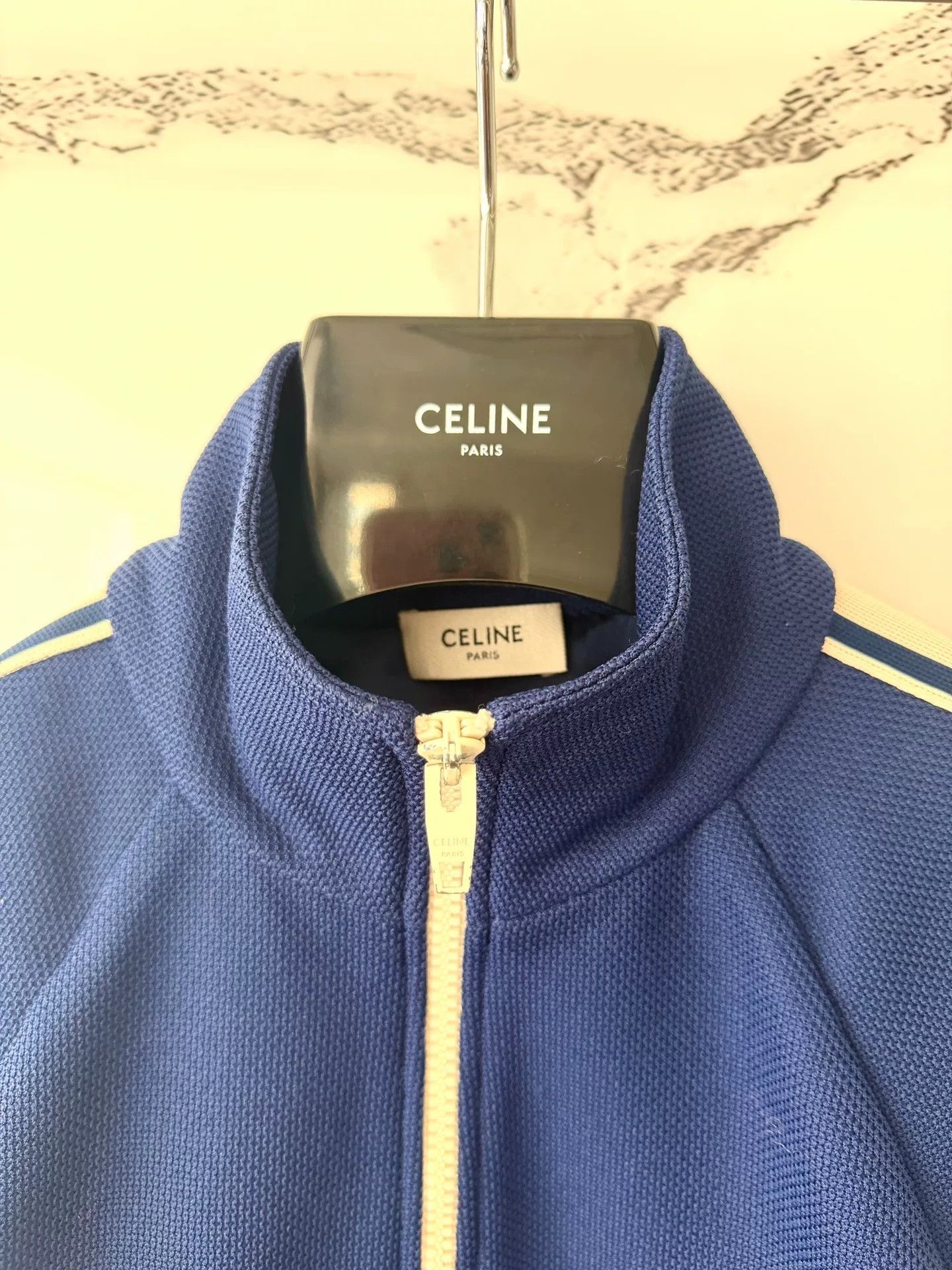Celine Celine Blue Embroidered Logo Jacket Size US S / EU 44-46 / 1 - 3 Thumbnail
