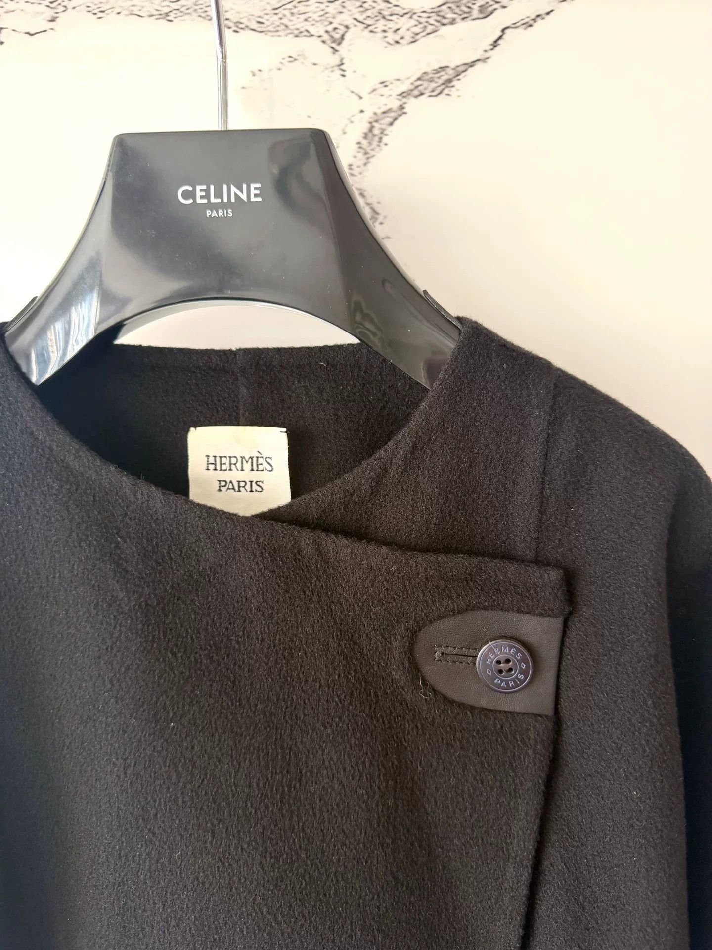 Hermes Hermes Black Cashmere Leather Short Jacket Size S / US 4 / IT 40 - 2 Thumbnail