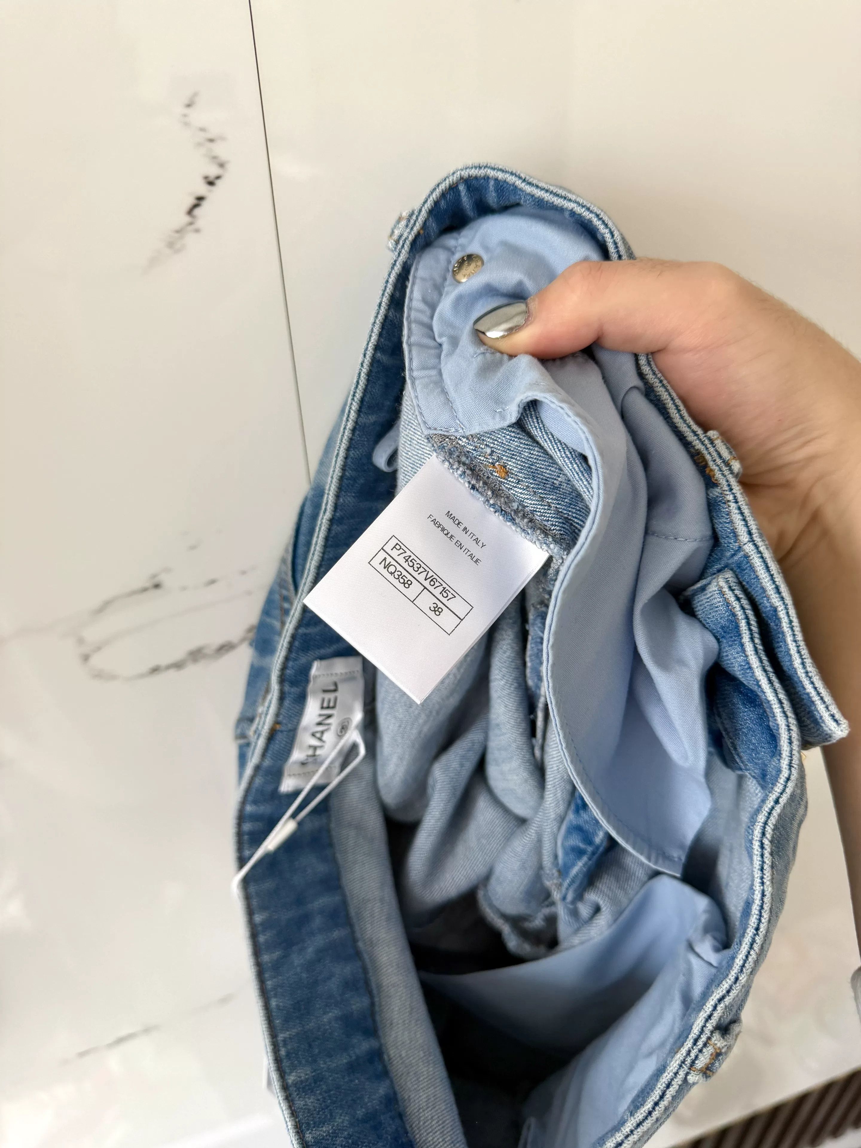 Chanel Chanel Blue Sequin Denim Pants Size 38" / US 16 / IT 52 - 6 Thumbnail