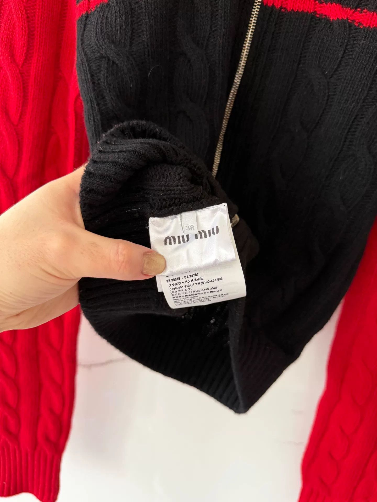Miu Miu Miu Miu Black Red Logo Jacket Size S / US 4 / IT 40 - 4 Thumbnail