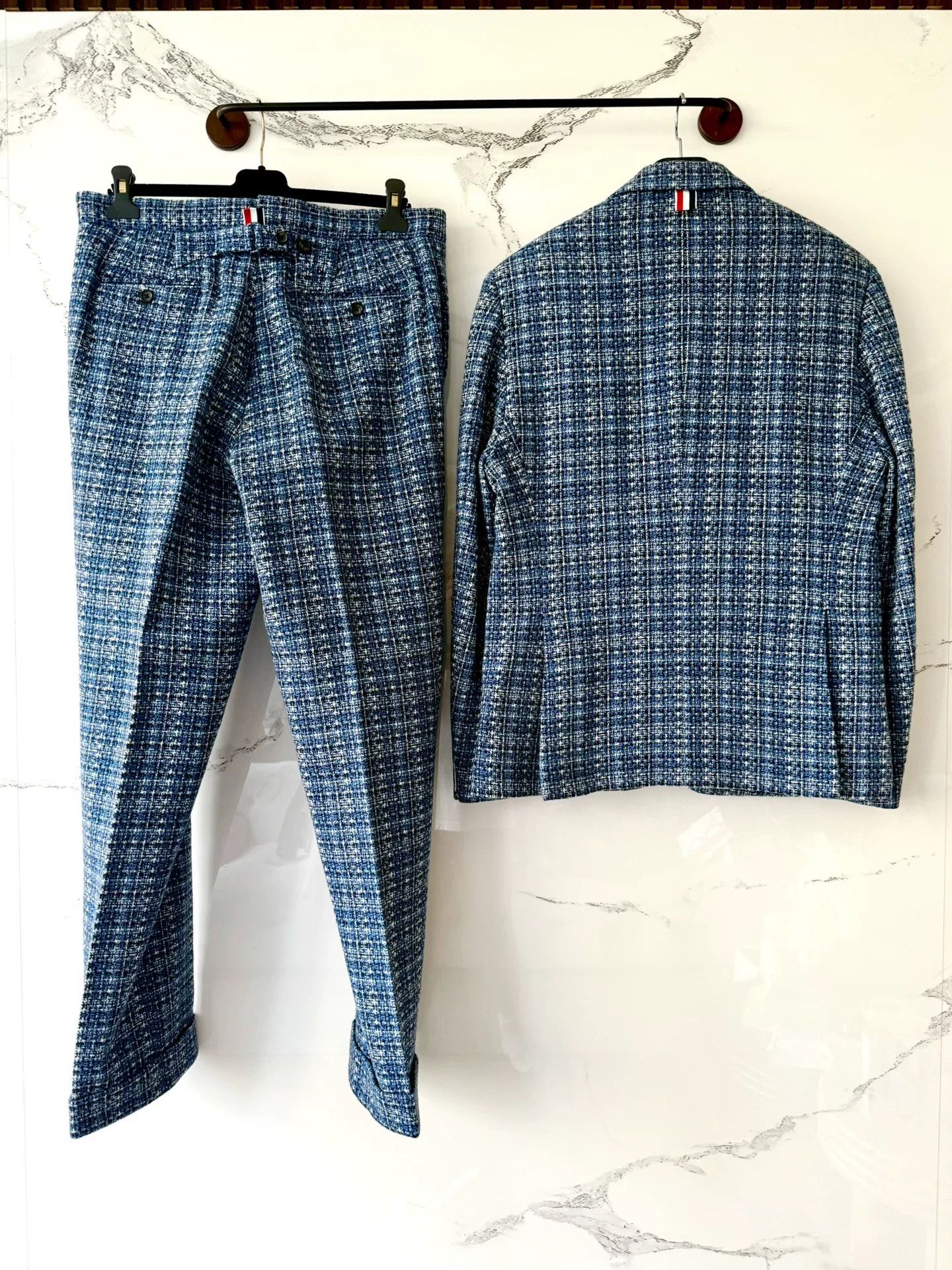 Thom Browne Thom Browne Blue Wool Suit Set Size US S / EU 44-46 / 1 - 2 Thumbnail