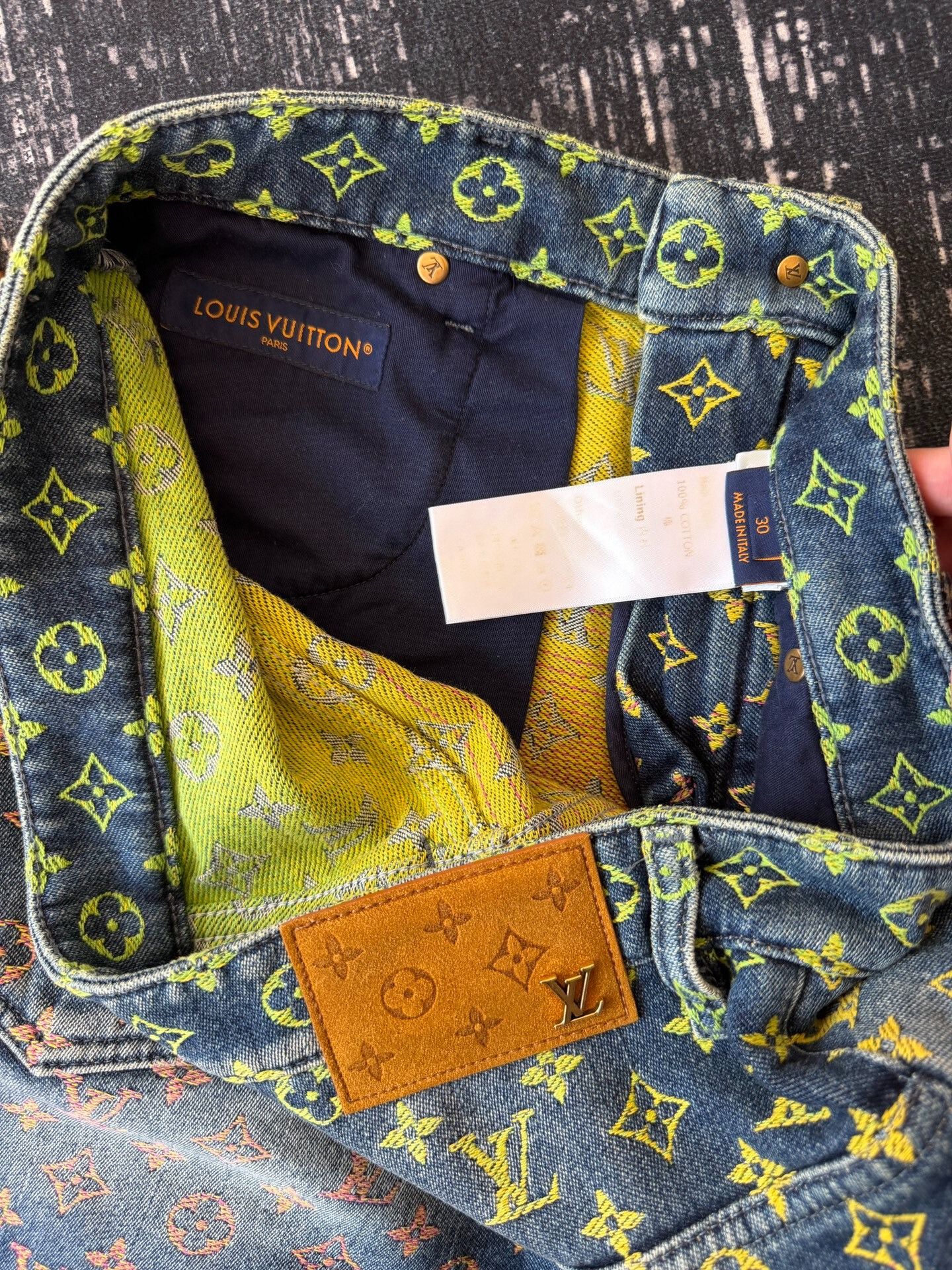 Louis Vuitton Louis Vuitton Rainbow Denim Shorts Size 30" / US 8 / IT 44 - 4 Thumbnail