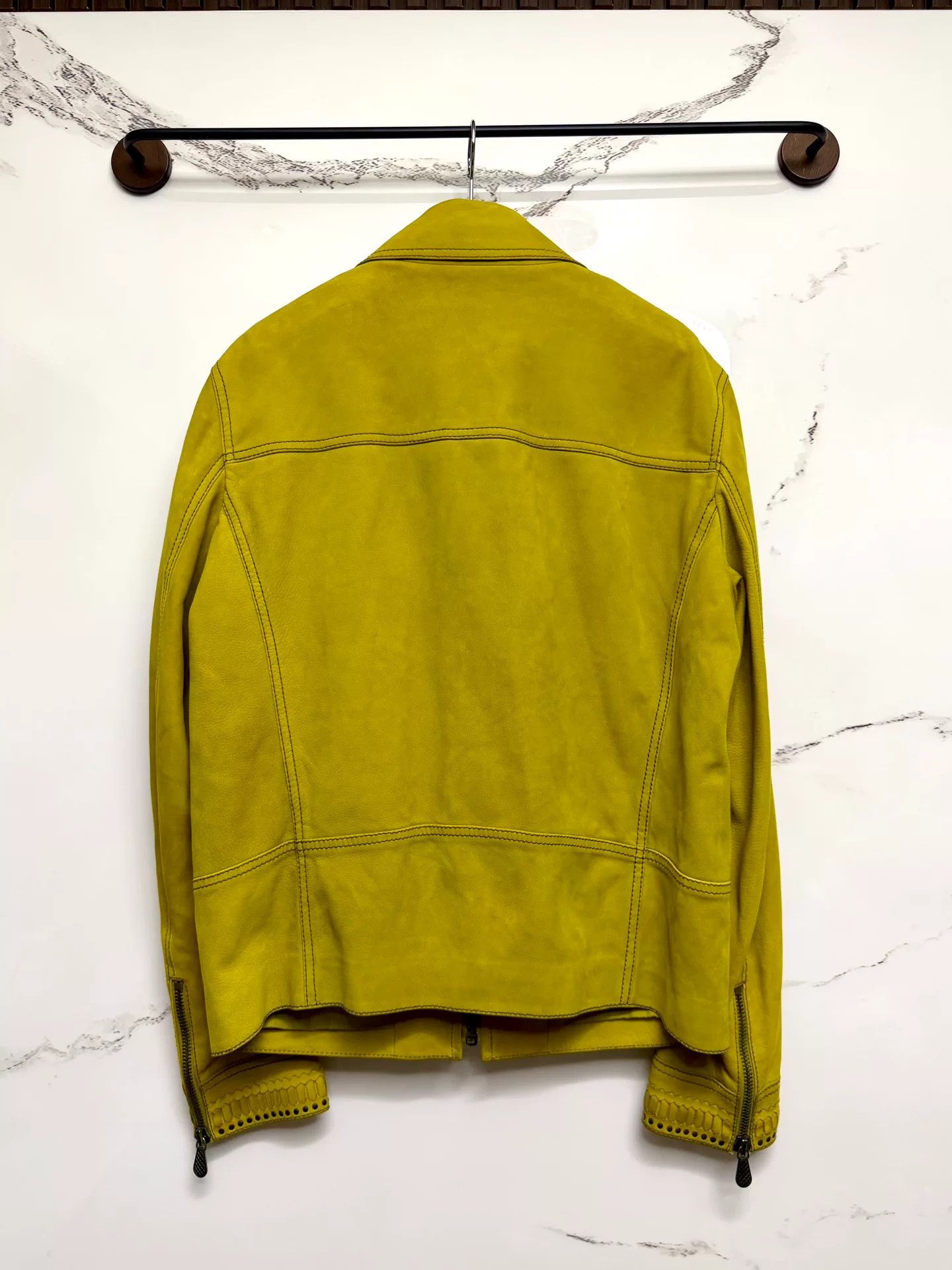 Bottega Veneta Bottega Veneta Yellow Suede Jacket Size L / US 10 / IT 46 - 4 Thumbnail