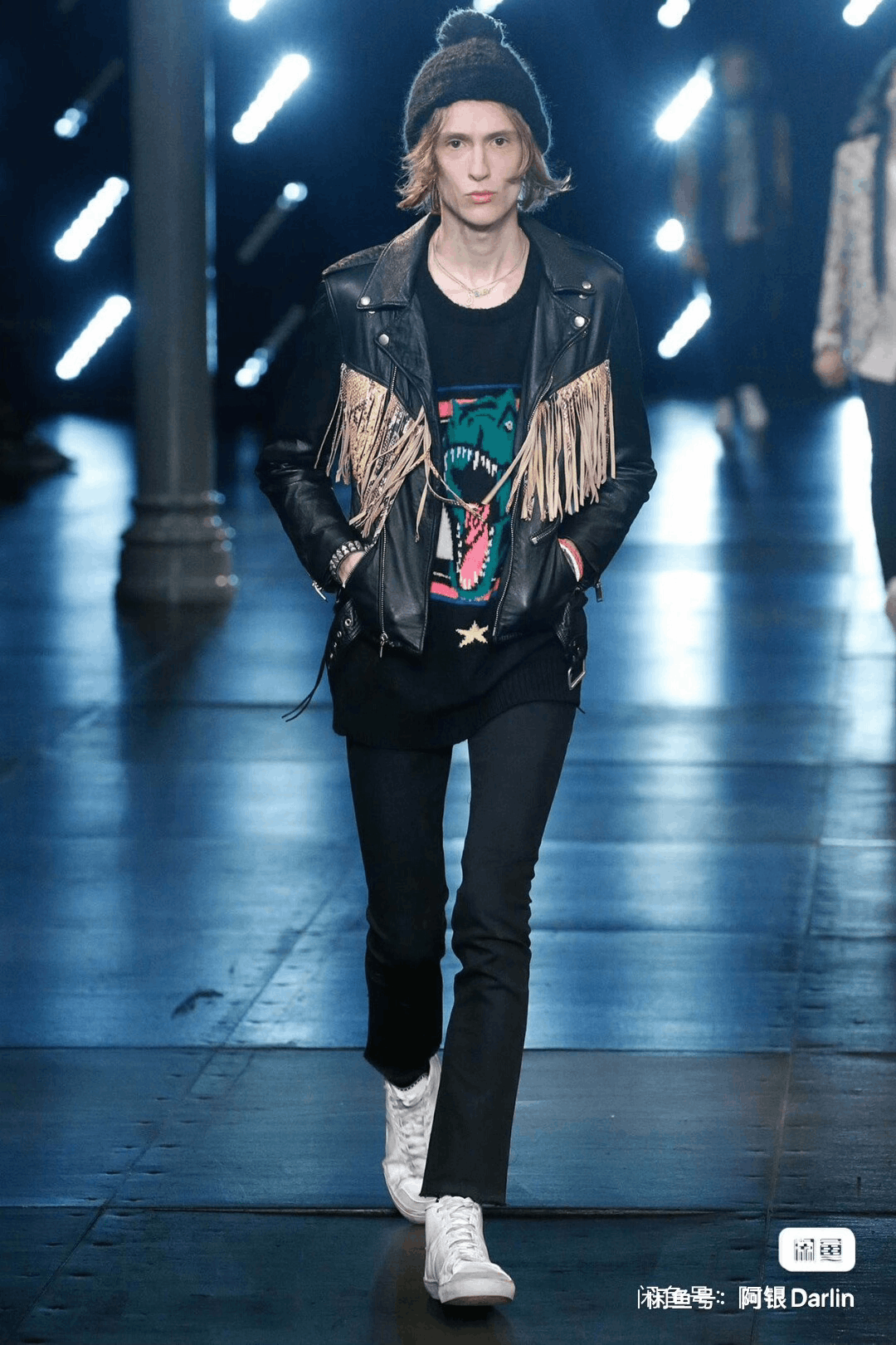 Saint Laurent Paris Saint Laurent Black Wool Blend Pom Beanie Size ONE SIZE - 4 Thumbnail
