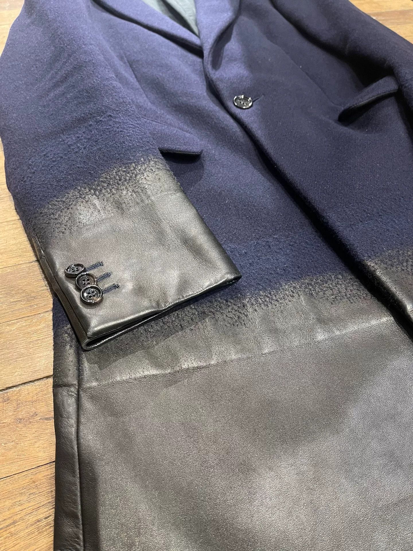 Alexander McQueen Alexander McQueen Leather Wool Blend Coat Size US S / EU 44-46 / 1 - 3 Thumbnail