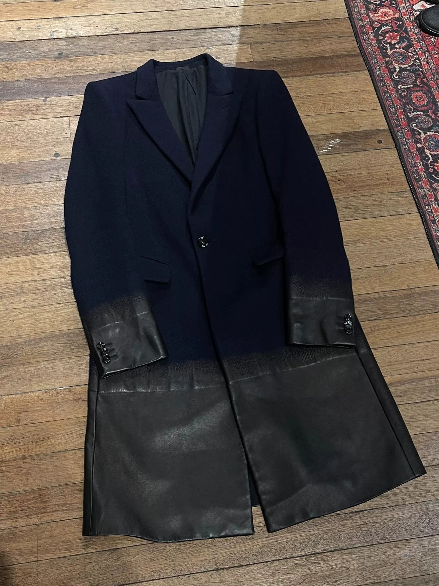 Alexander McQueen Alexander McQueen Leather Wool Blend Coat Size US S / EU 44-46 / 1 - 2 Thumbnail