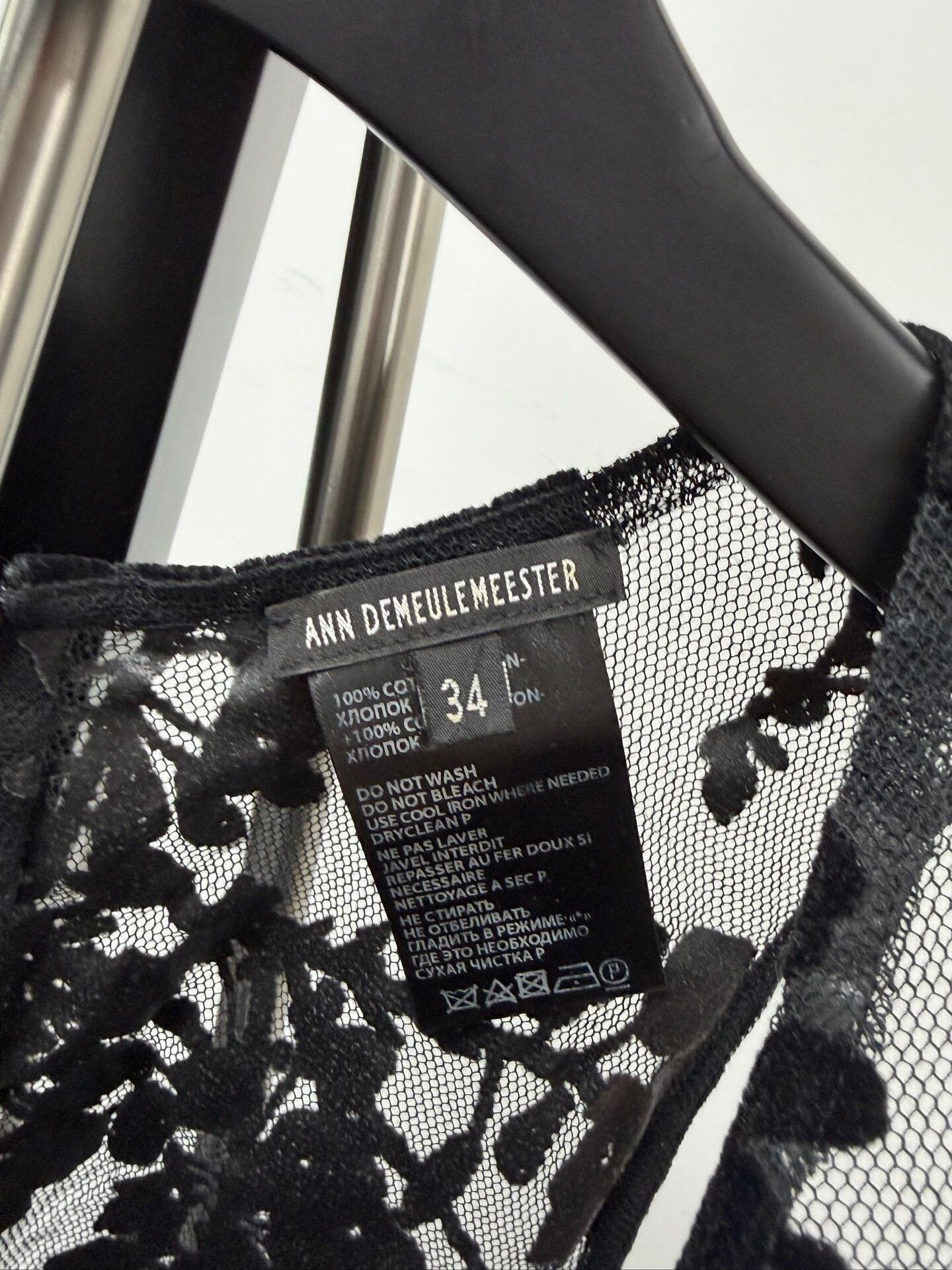 Ann Demeulemeester Ann Demeulemeester Sheer Floral Top Size XXS / US 00 / IT 34 - 2 Thumbnail