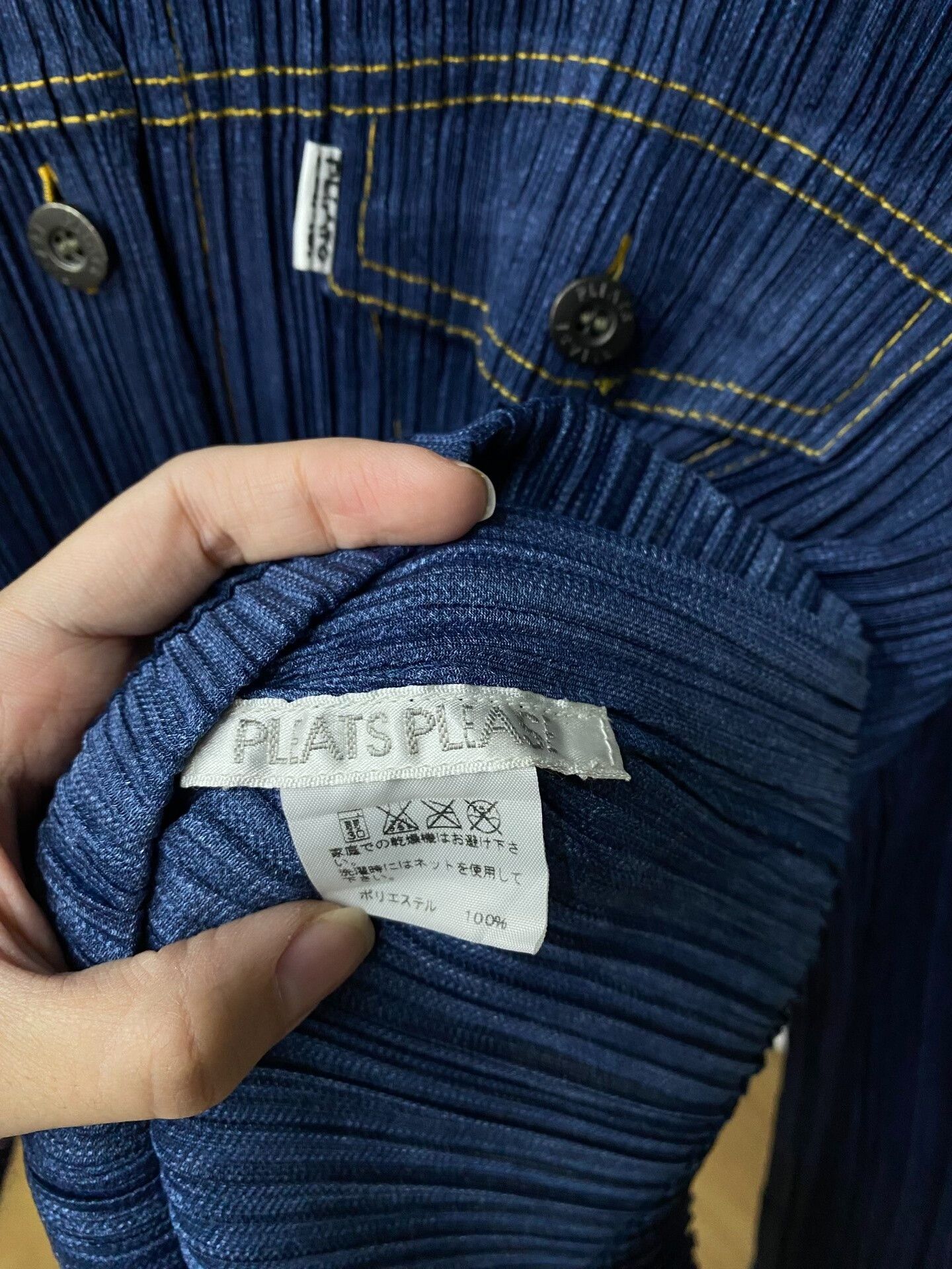 Issey Miyake Issey Miyake Pleats Please Denim Jacket Size L / US 10 / IT 46 - 3 Thumbnail