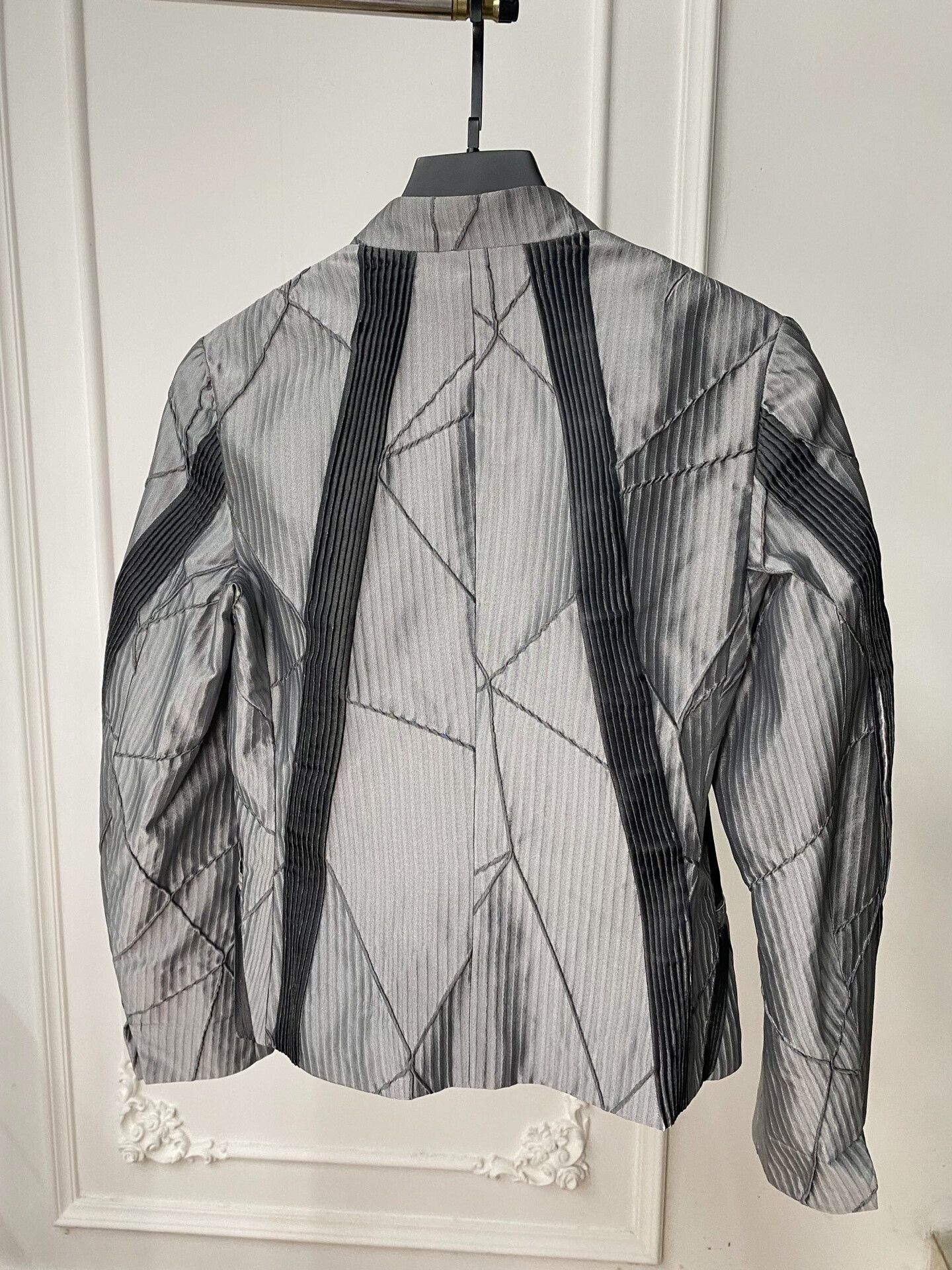 Issey Miyake Issey Miyake Silver Textured Suit Size US M / EU 48-50 / 2 - 2 Thumbnail