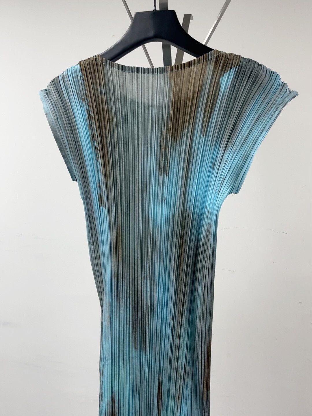 Issey Miyake Issey Miyake Pleated Blue Dress Size S / US 4 / IT 40 - 3 Thumbnail