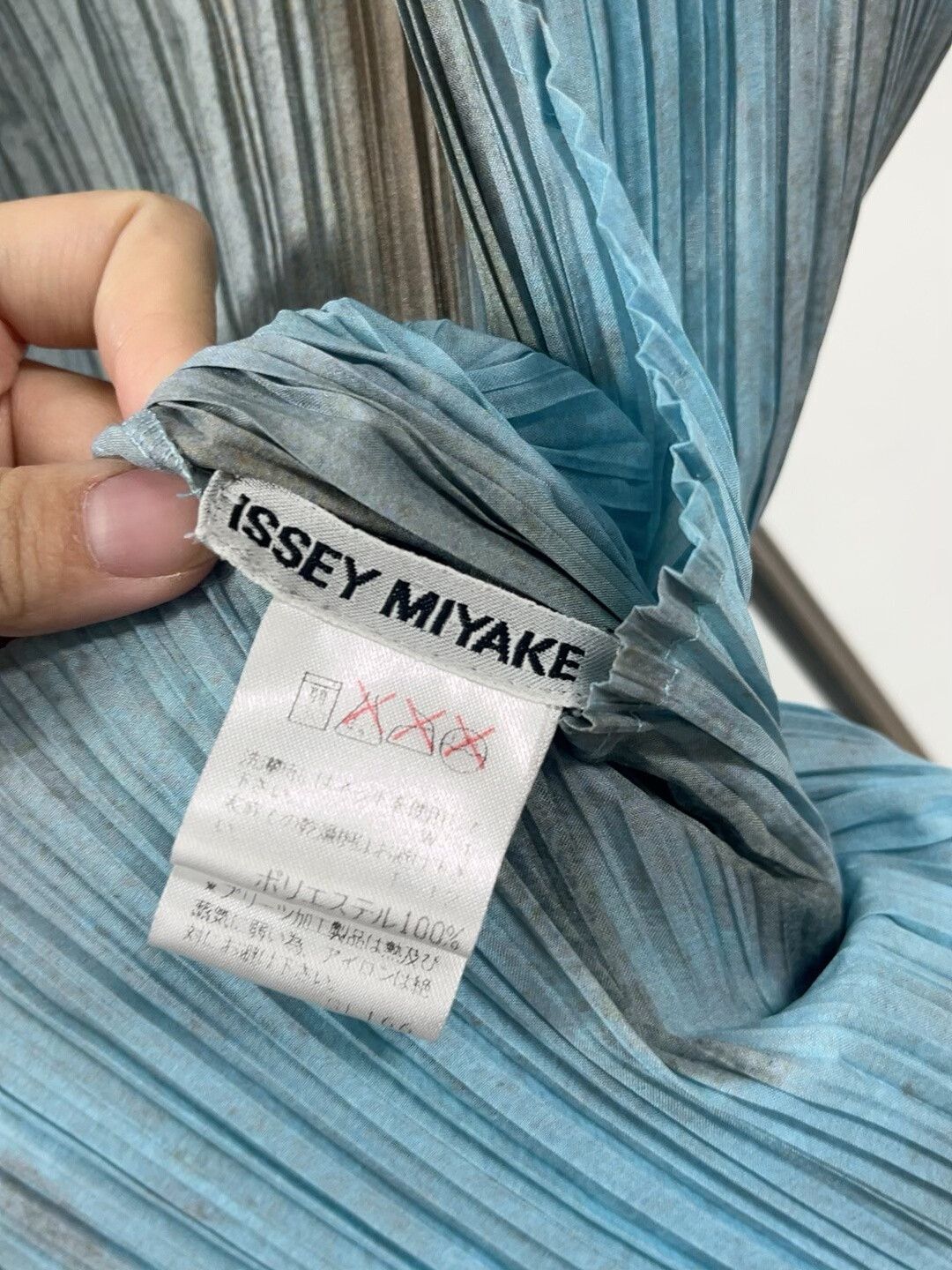 Issey Miyake Issey Miyake Pleated Blue Dress Size S / US 4 / IT 40 - 4 Thumbnail
