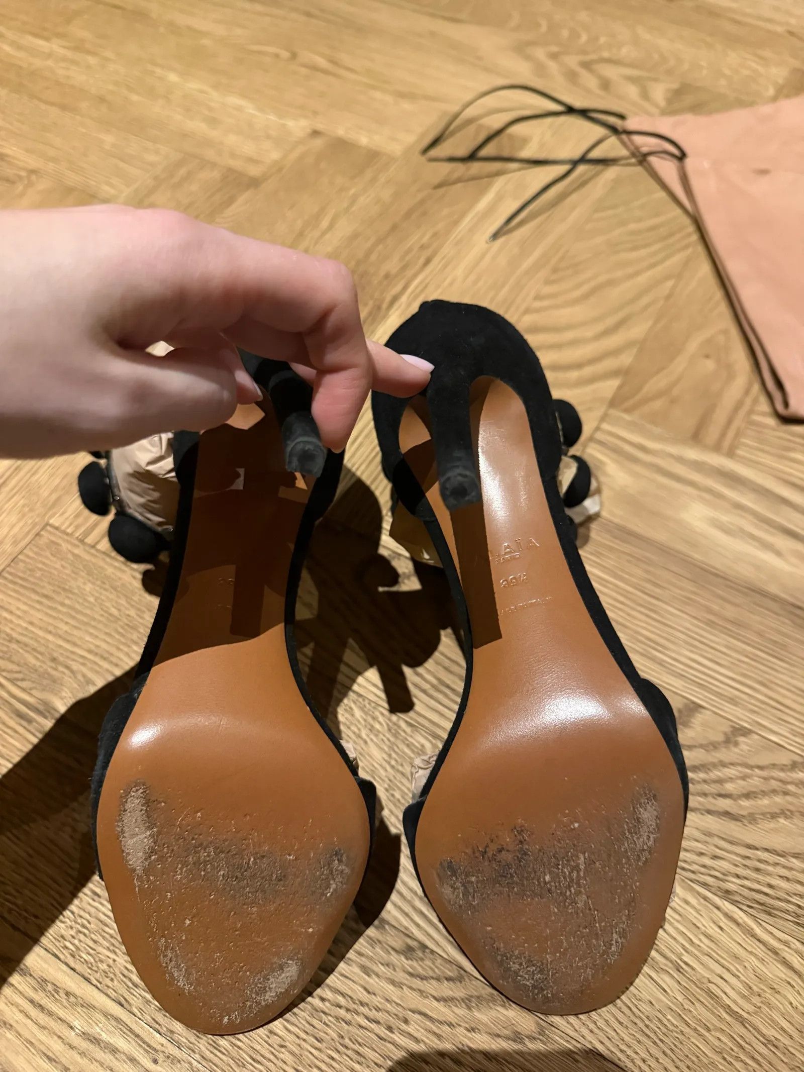 Alaia Alaïa La Bombe 90 suede sandals Heels Size US 9.5 / IT 39.5 - 4 Thumbnail