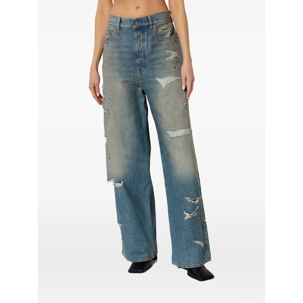 Amiri Amiri BLUE Denim - Wide-Leg Jeans Size 26" / US 2 / IT 38 - 3 Thumbnail