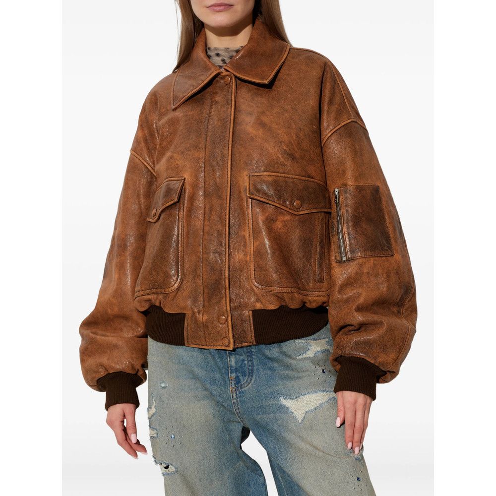 Amiri Amiri BROWN Jackets - Leather Jackets Size S / US 4 / IT 40 - 2 Thumbnail