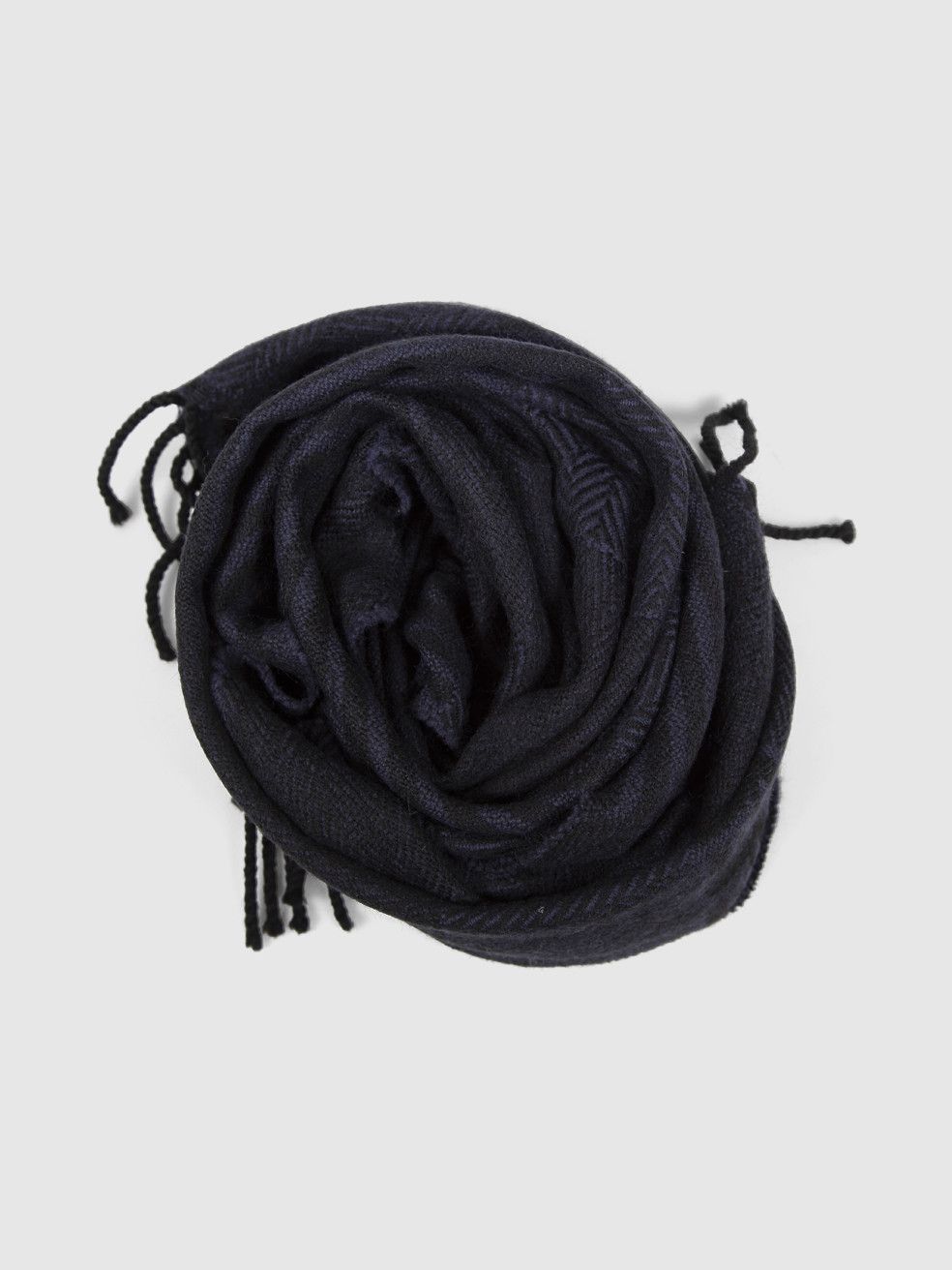 Fendi Black & Navy Wool Scarf Size ONE SIZE - 2 Thumbnail