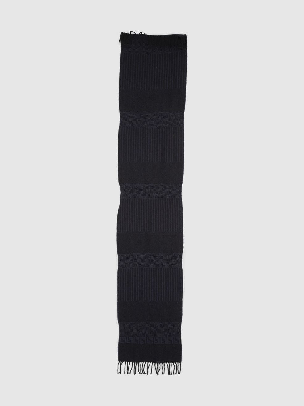 Fendi Black & Navy Wool Scarf Size ONE SIZE - 3 Thumbnail