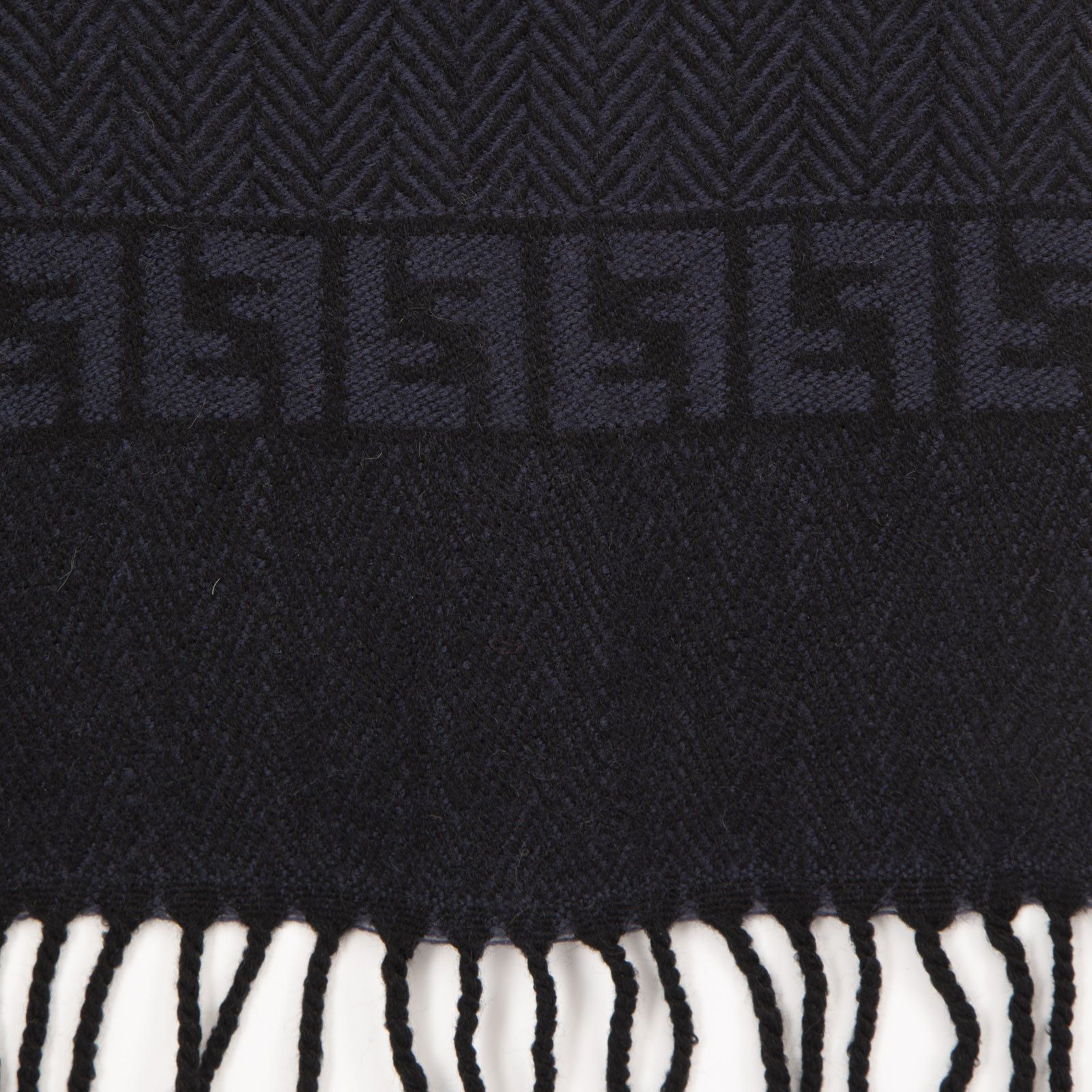 Fendi Black & Navy Wool Scarf Size ONE SIZE - 5 Thumbnail