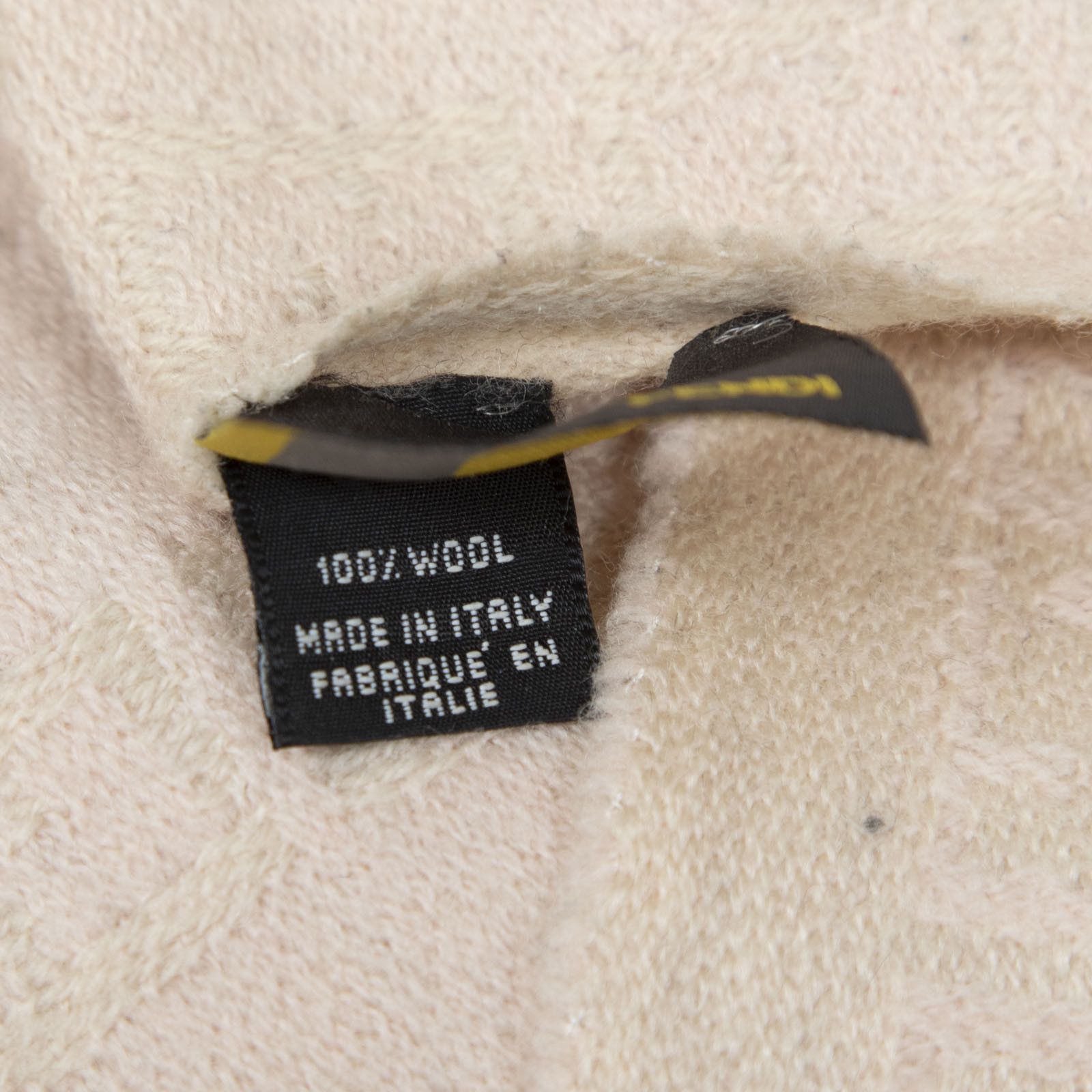 Fendi Beige Wool Zucca Logo Fringed Scarf Size ONE SIZE - 9 Thumbnail
