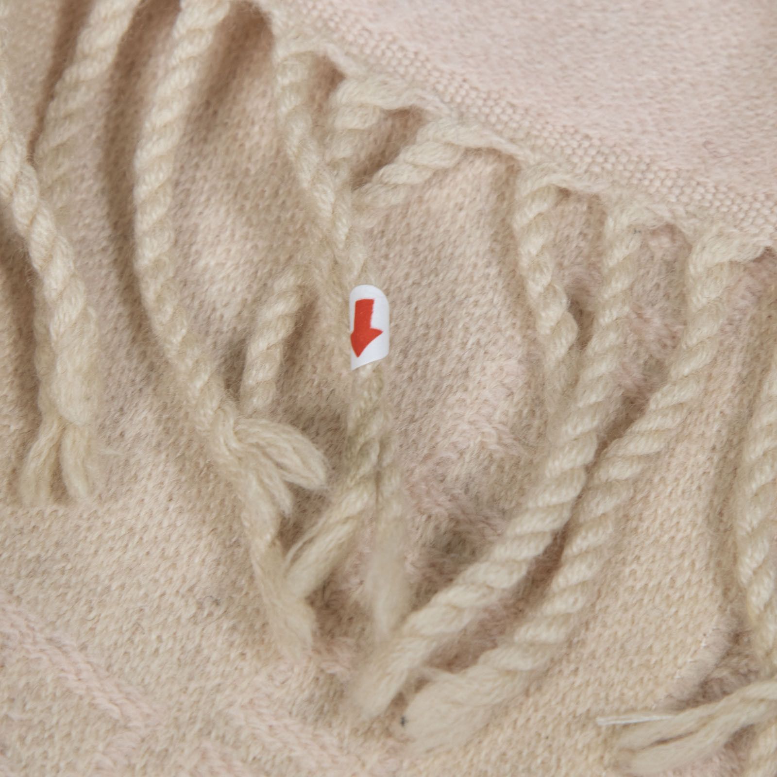 Fendi Beige Wool Zucca Logo Fringed Scarf Size ONE SIZE - 7 Thumbnail