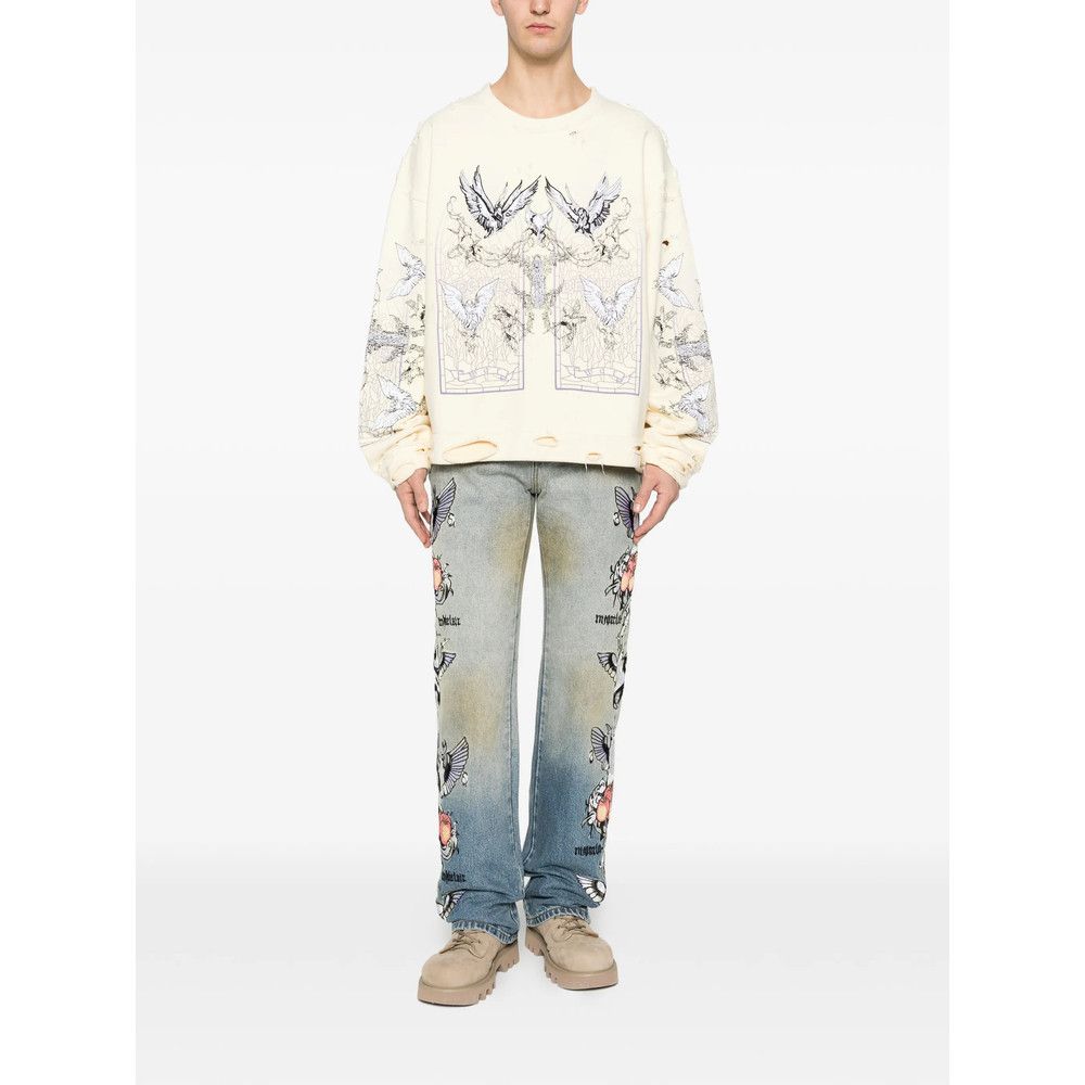 Who Decides War Who Decides War BLUE Denim - Regular & Straight-Leg Jeans Size US 32 / EU 48 - 5 Thumbnail