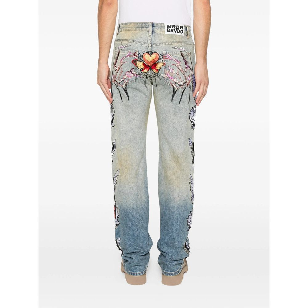 Who Decides War Who Decides War BLUE Denim - Regular & Straight-Leg Jeans Size US 32 / EU 48 - 2 Thumbnail