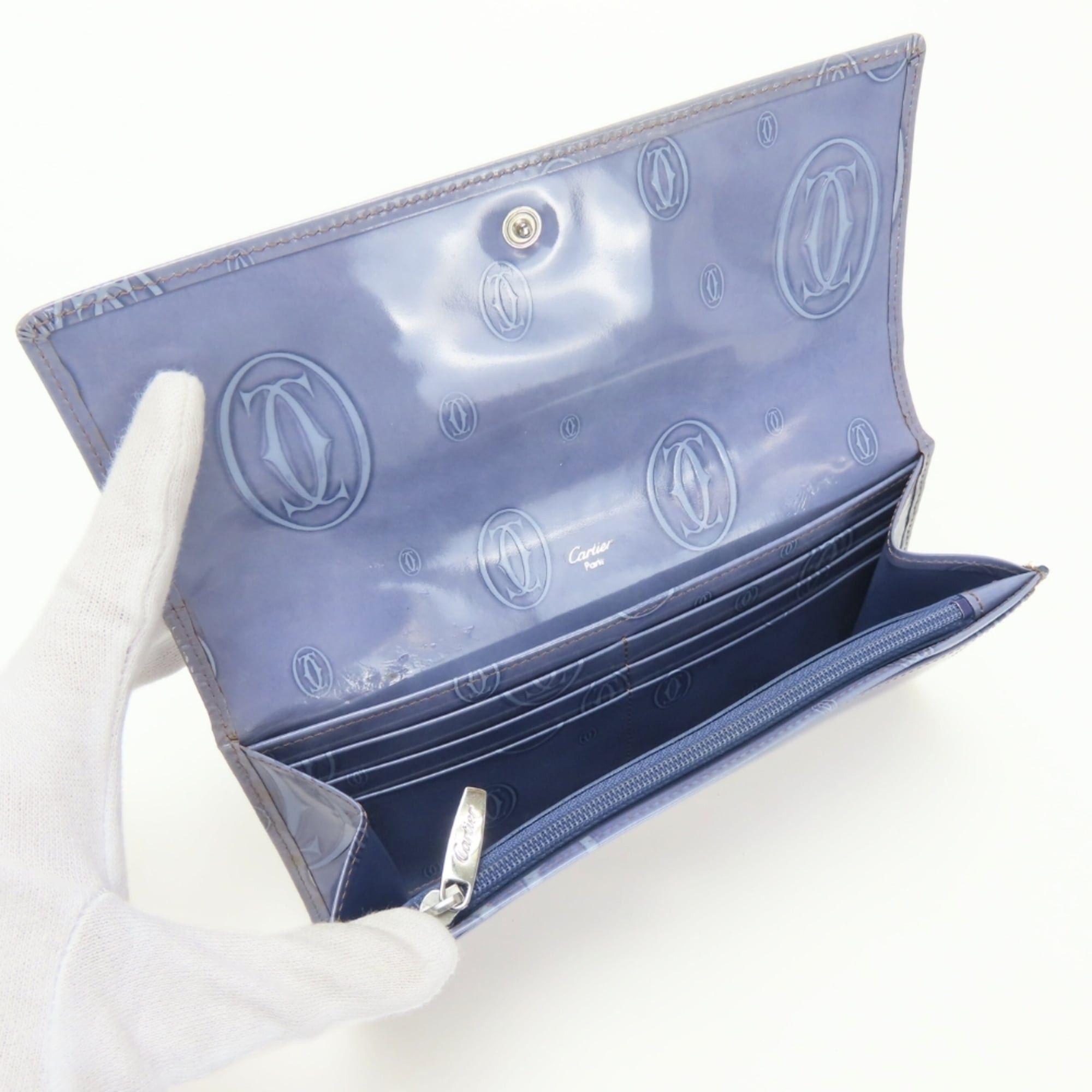 Cartier Cartier Happy Birthday Long Wallet L3001020, Calfskin Lavender/Purple Enamel Coating, Bifold, Women's Size ONE SIZE - 15 Thumbnail