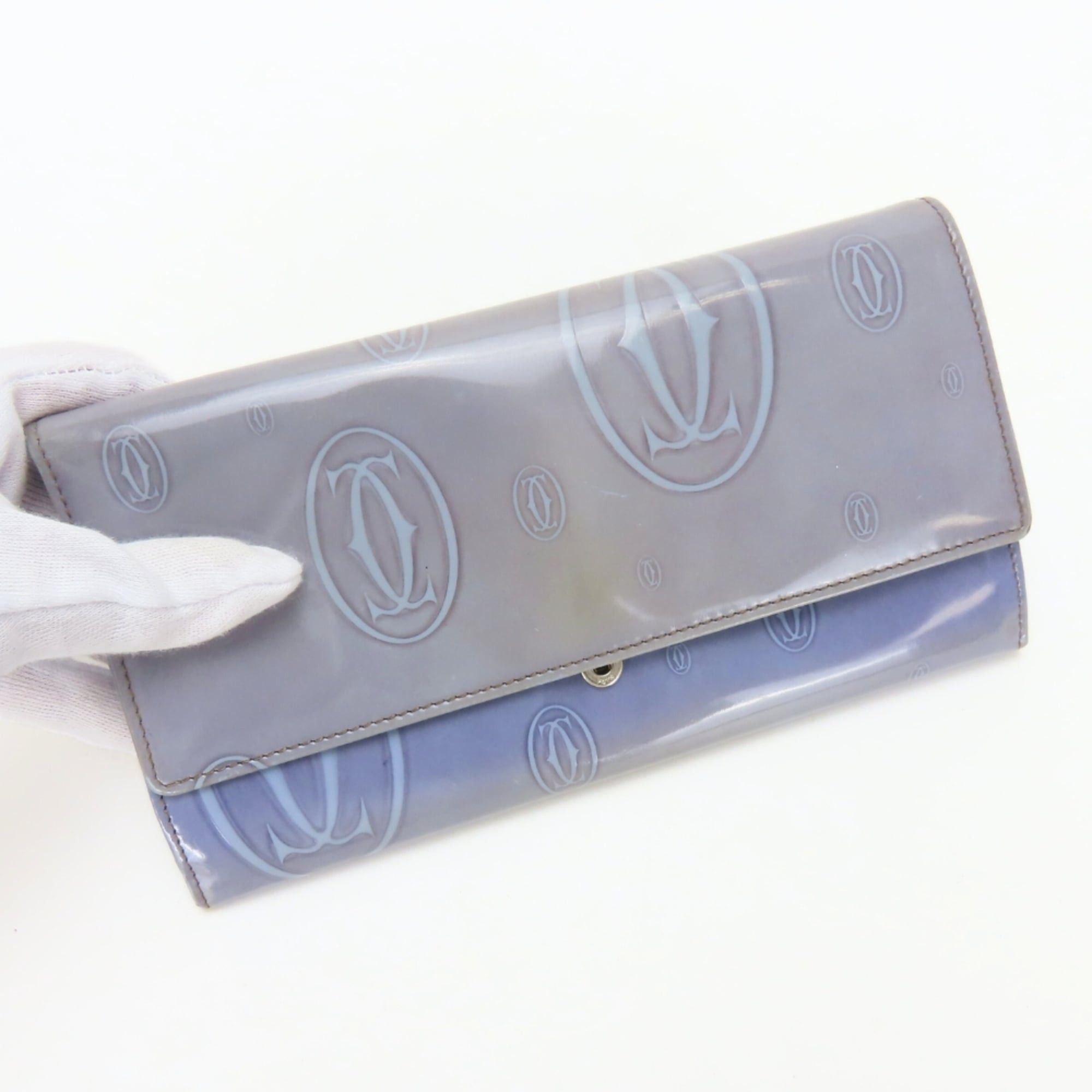 Cartier Cartier Happy Birthday Long Wallet L3001020, Calfskin Lavender/Purple Enamel Coating, Bifold, Women's Size ONE SIZE - 13 Thumbnail