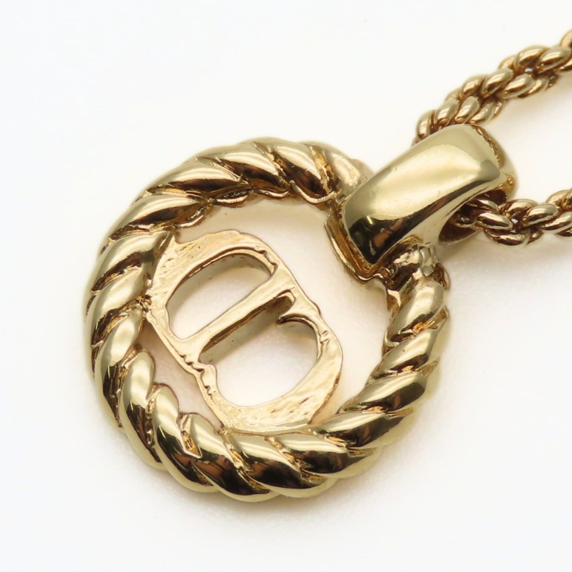Dior Christian Dior CD logo necklace in gold GP plated metal for women. Size ONE SIZE - 5 Thumbnail