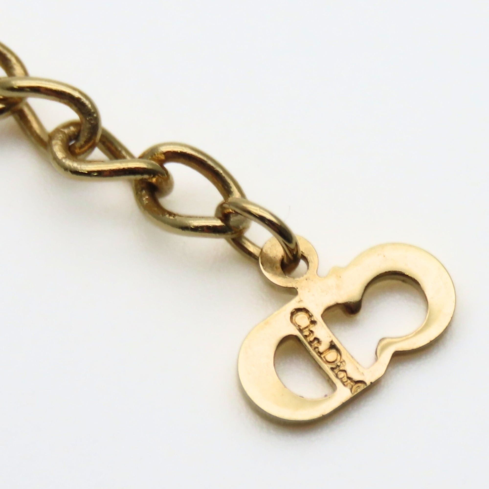 Dior Christian Dior CD logo necklace in gold GP plated metal for women. Size ONE SIZE - 8 Thumbnail