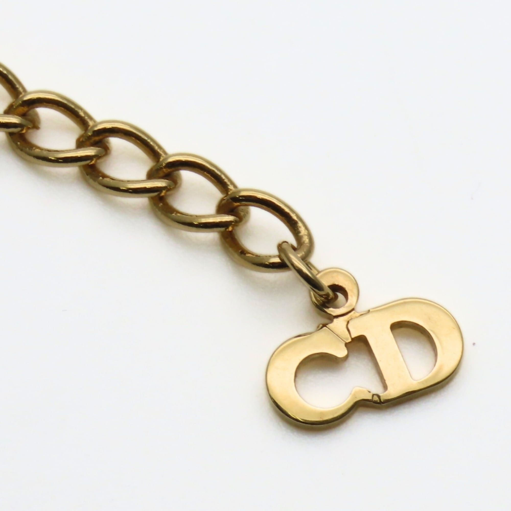 Dior Christian Dior CD logo necklace in gold GP plated metal for women. Size ONE SIZE - 7 Thumbnail