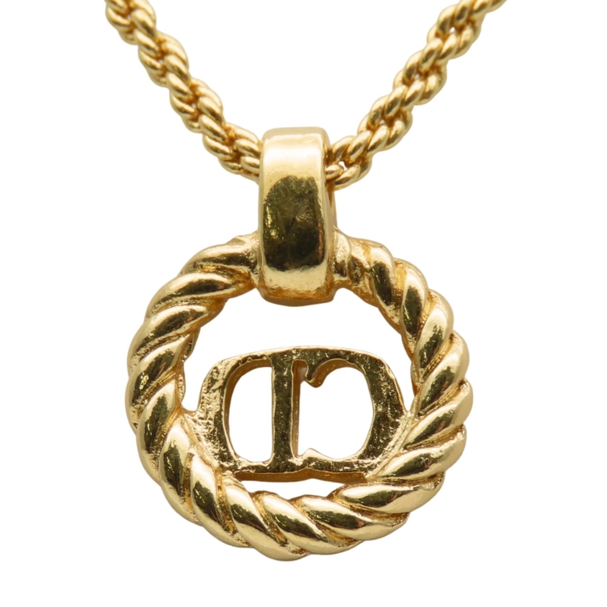 Dior Christian Dior CD logo necklace in gold-plated metal. GP. Women's. Size ONE SIZE - 3 Thumbnail