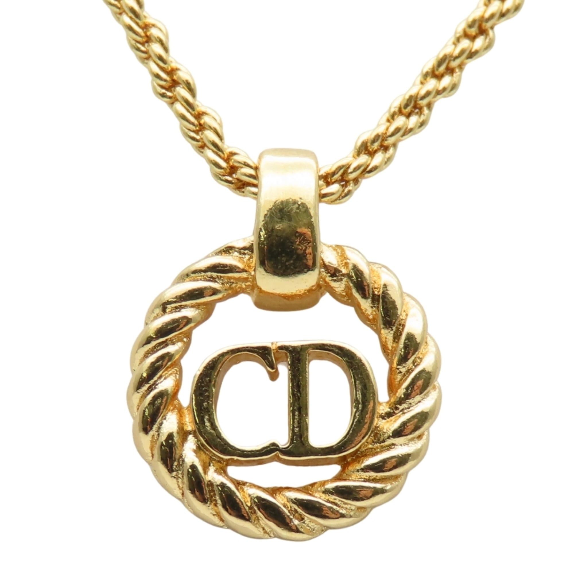 Dior Christian Dior CD logo necklace in gold-plated metal. GP. Women's. Size ONE SIZE - 2 Thumbnail