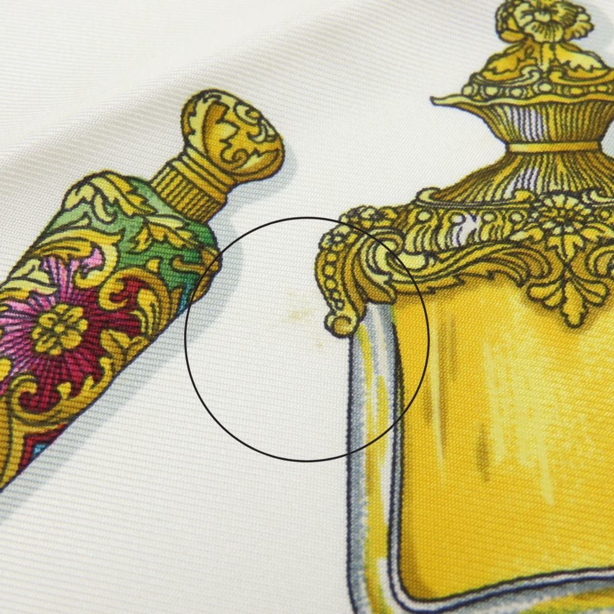 Hermes Hermès Carré 90 Scarf, "Qu Importe Le Flacon" Perfume Bottle, Silk, White, Bordeaux, Multicolor, Women's, HERMES Size ONE SIZE - 8 Thumbnail