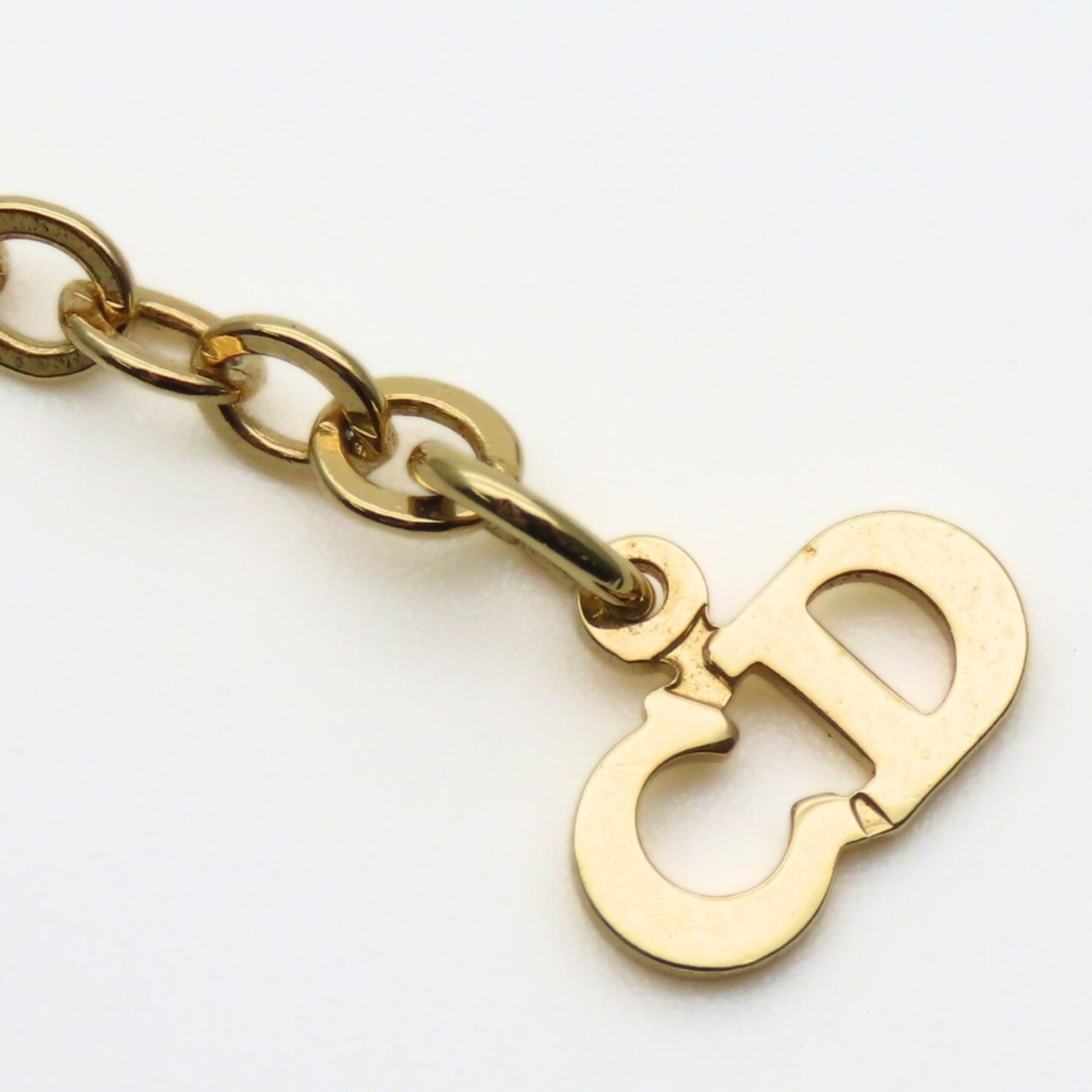 Dior Christian Dior CD Logo Twist Metal Necklace, Gold Plated, GP, Women's Size ONE SIZE - 7 Thumbnail