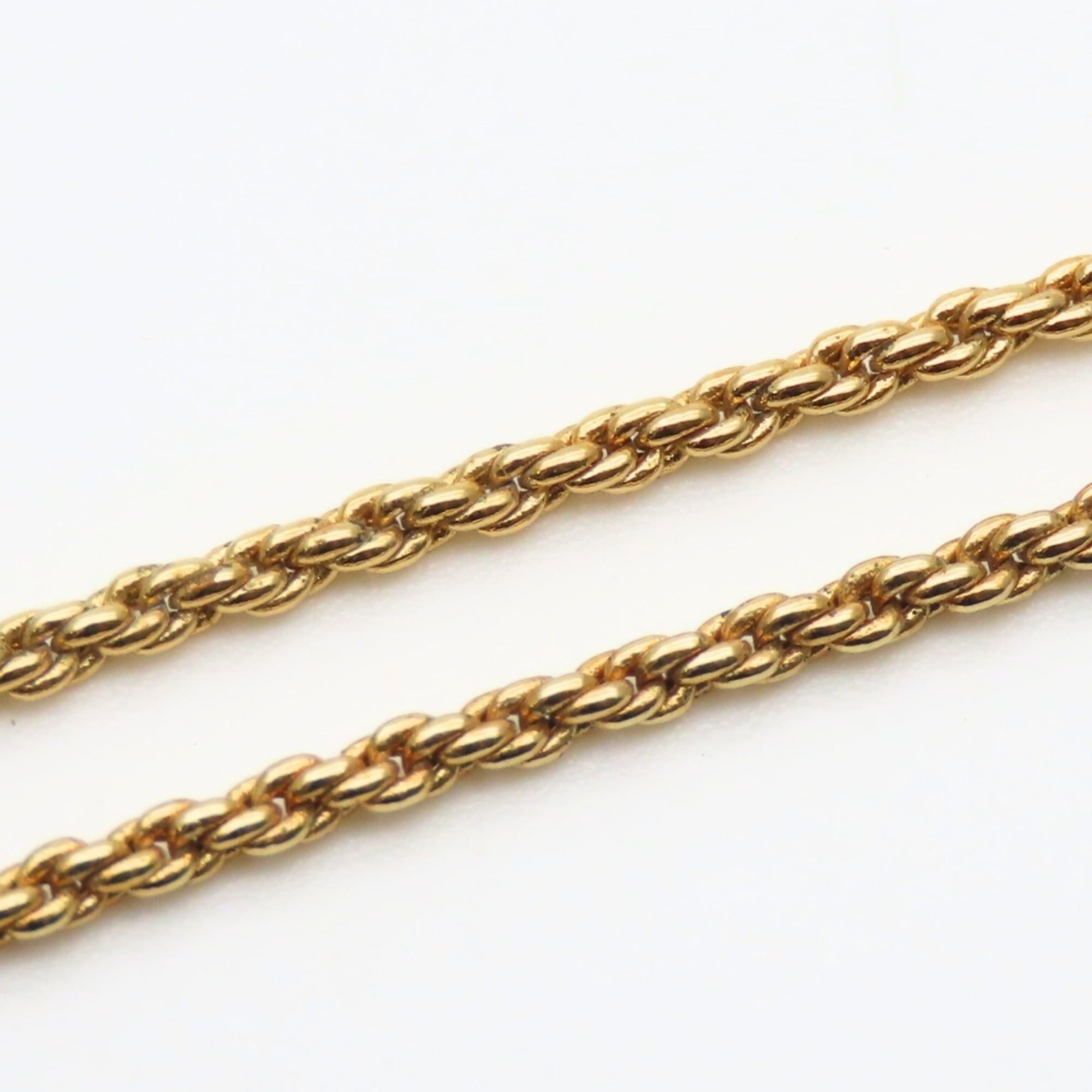 Dior Christian Dior CD Logo Twist Metal Necklace, Gold Plated, GP, Women's Size ONE SIZE - 6 Thumbnail