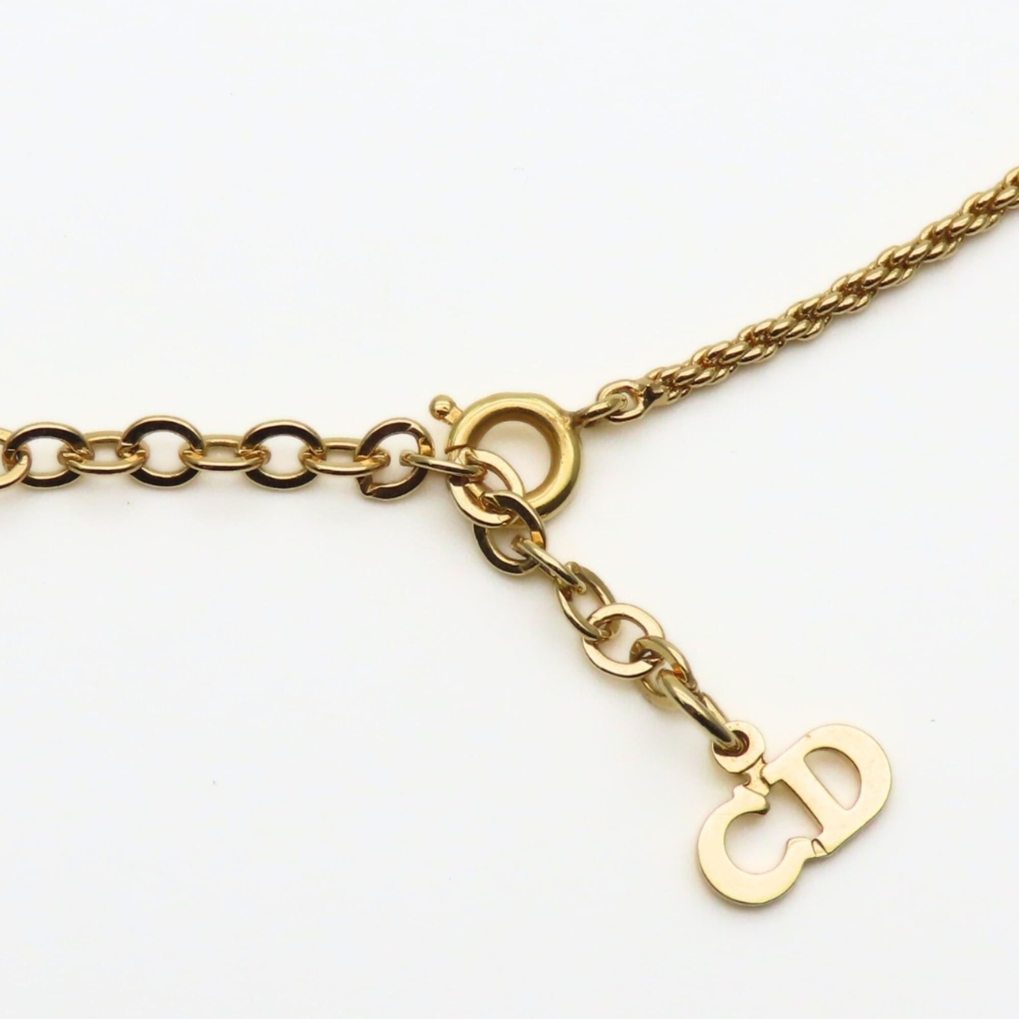 Dior Christian Dior CD Logo Twist Metal Necklace, Gold Plated, GP, Women's Size ONE SIZE - 10 Thumbnail