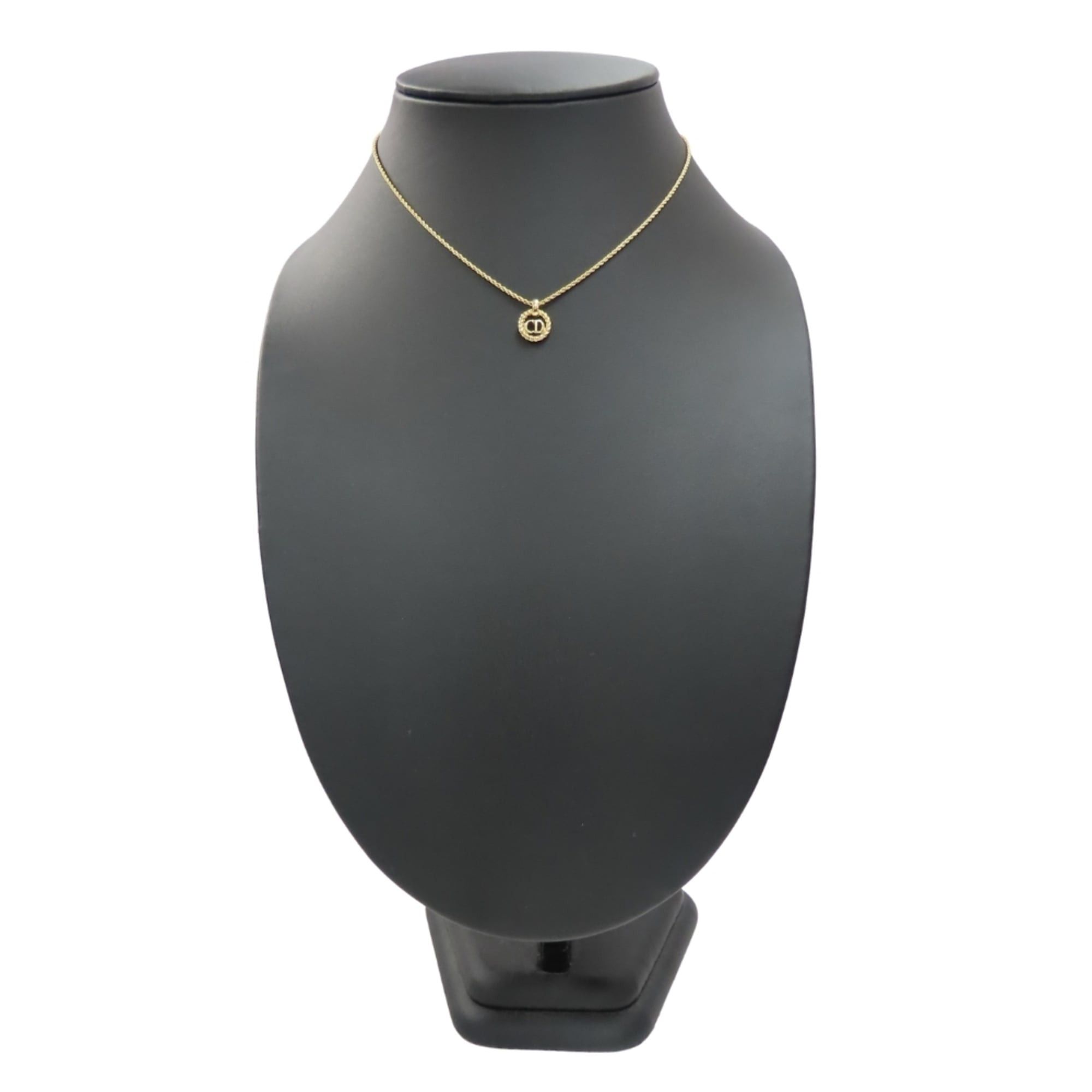 Dior Christian Dior CD Logo Twist Metal Necklace, Gold Plated, GP, Women's Size ONE SIZE - 11 Thumbnail
