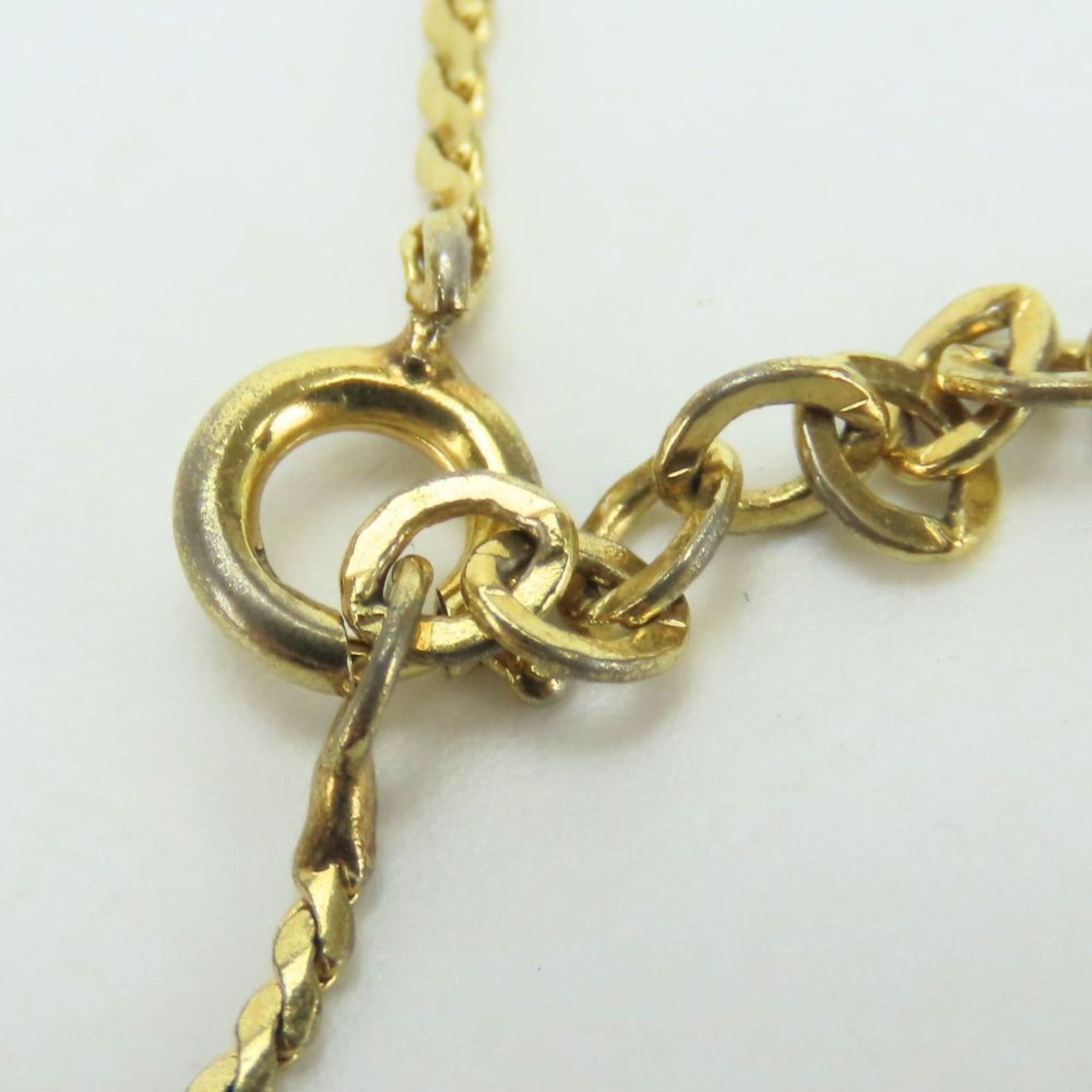 Dior Christian Dior necklace, metal, rhinestones, gold, plated, CD logo, women's. Size ONE SIZE - 8 Thumbnail