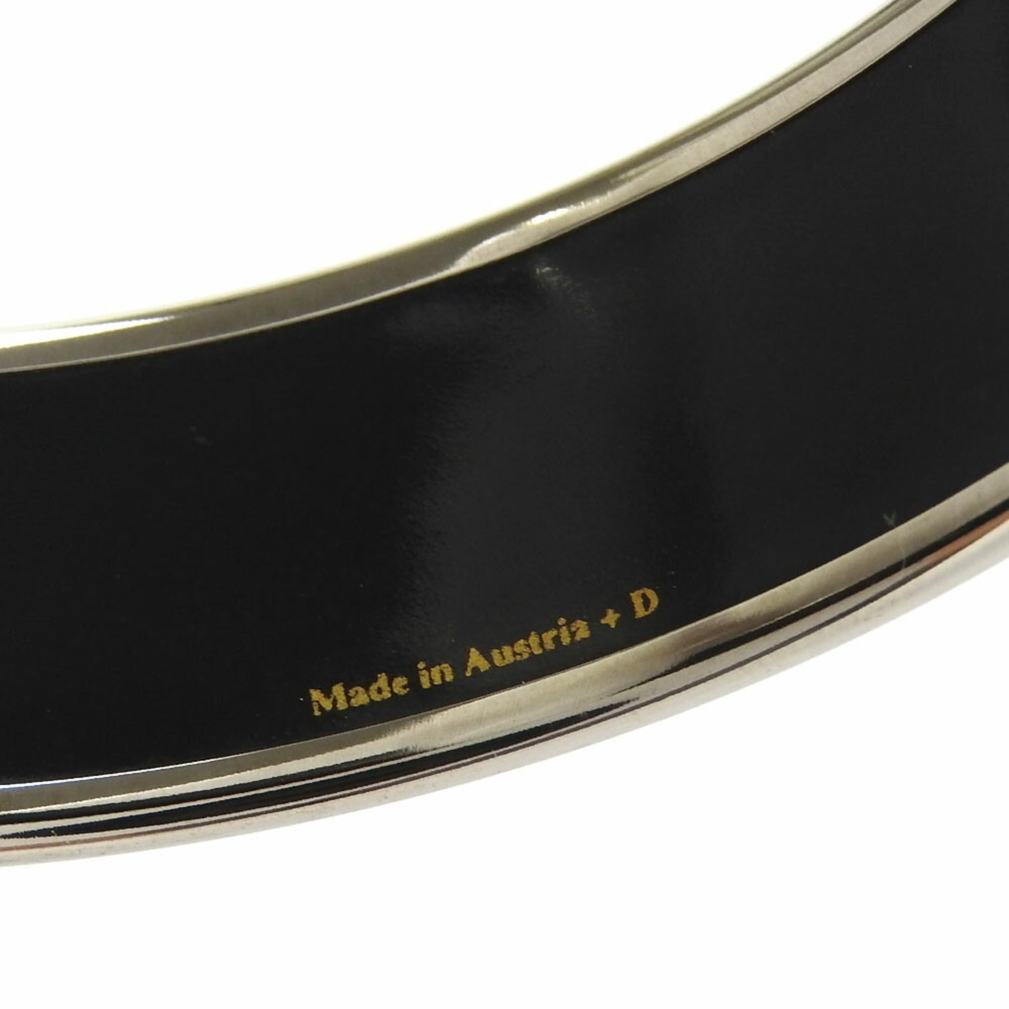 Hermes Hermes bangle bracelet in GM silver with orange enamel plating. Women's. Size ONE SIZE - 5 Thumbnail