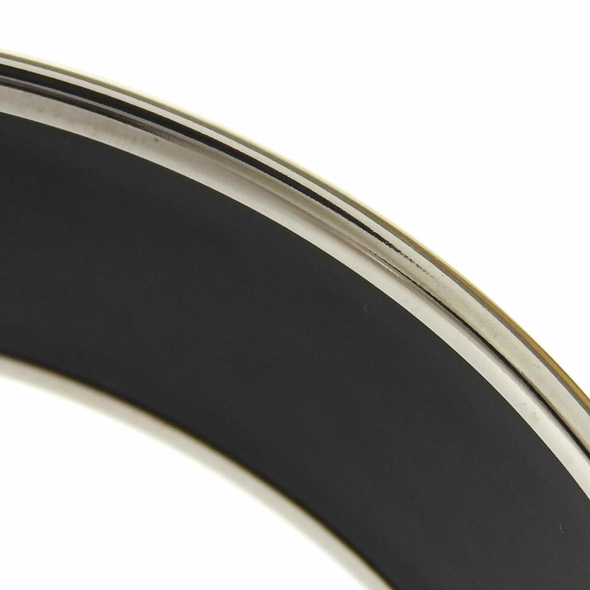 Hermes Hermes bangle bracelet in GM silver with orange enamel plating. Women's. Size ONE SIZE - 9 Thumbnail