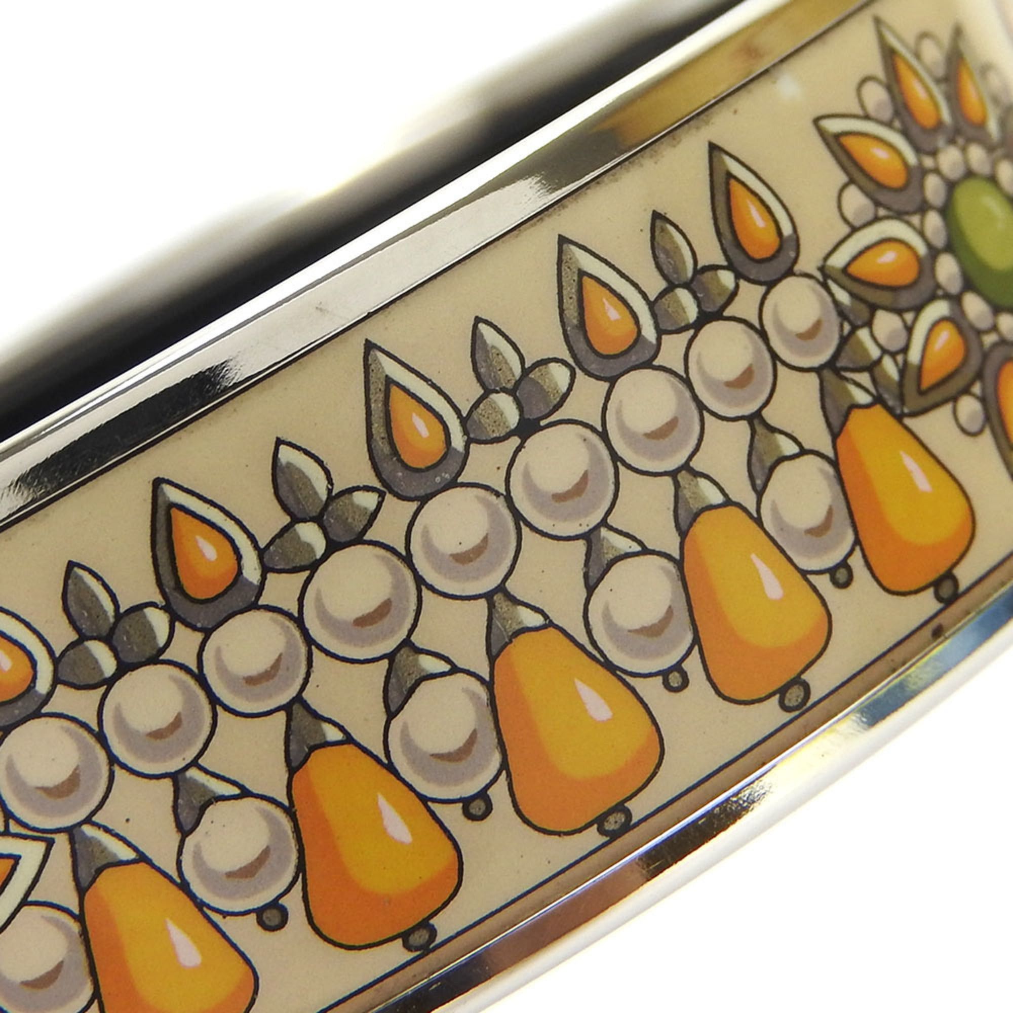 Hermes Hermes bangle bracelet in GM silver with orange enamel plating. Women's. Size ONE SIZE - 6 Thumbnail