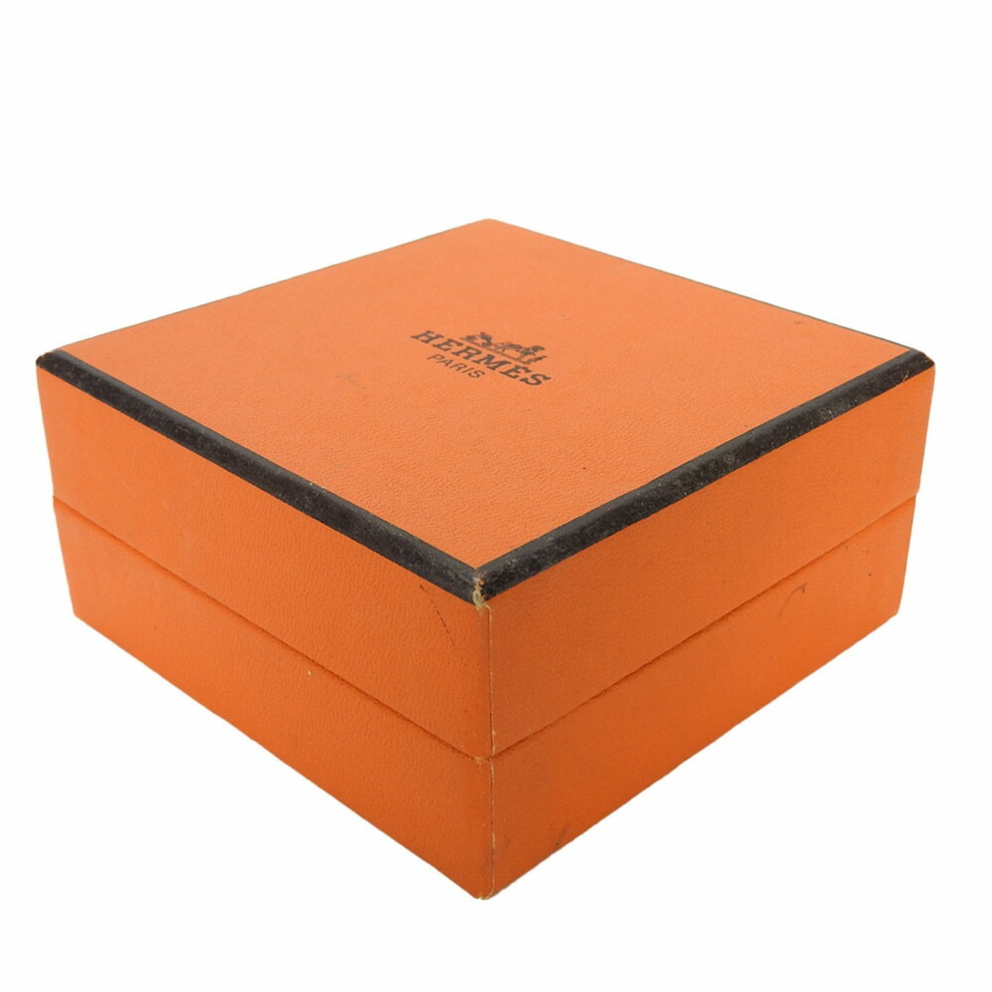 Hermes Hermes bangle bracelet in GM silver with orange enamel plating. Women's. Size ONE SIZE - 12 Thumbnail