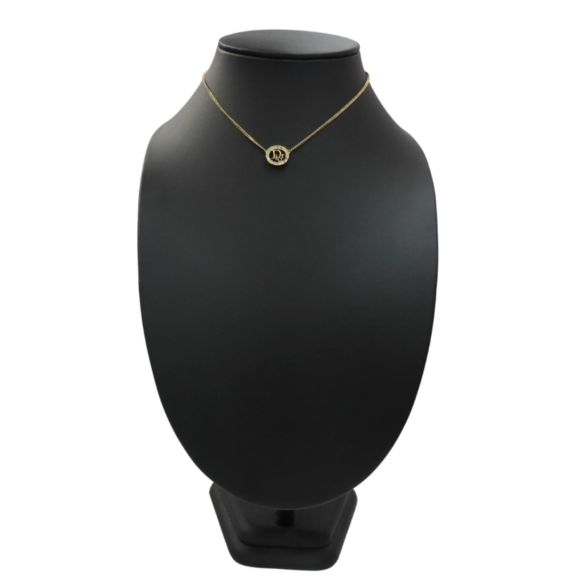 Dior Christian Dior CD logo necklace in gold GP plated metal for women. Size ONE SIZE - 14 Thumbnail