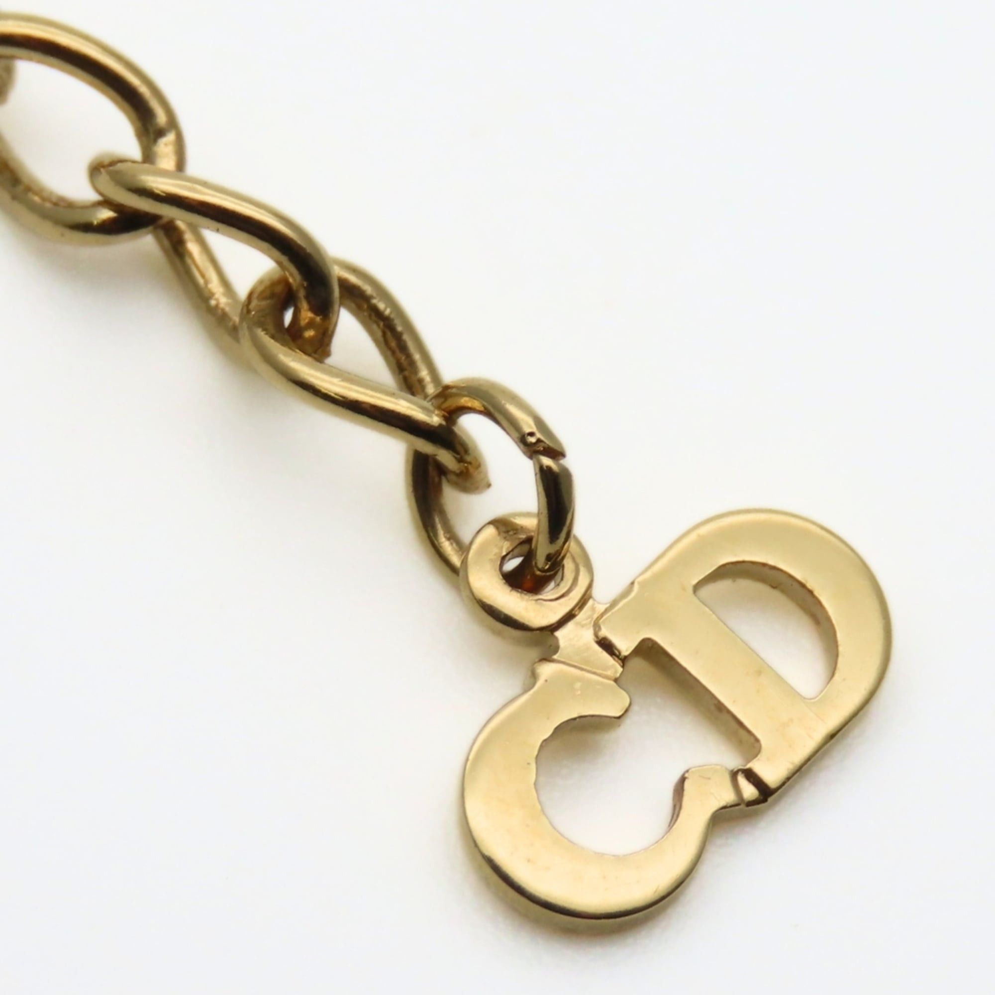 Dior Christian Dior CD logo necklace in gold GP plated metal for women. Size ONE SIZE - 9 Thumbnail