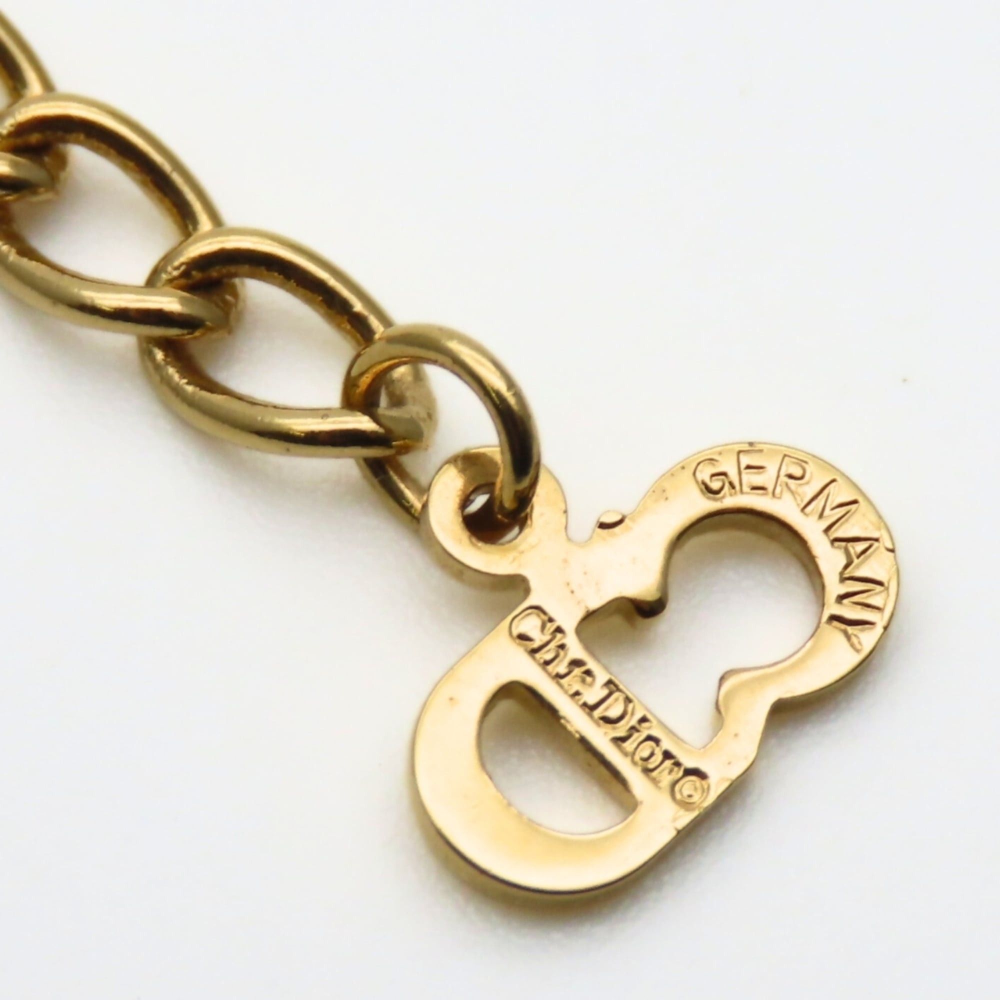 Dior Christian Dior CD logo necklace in gold GP plated metal for women. Size ONE SIZE - 10 Thumbnail