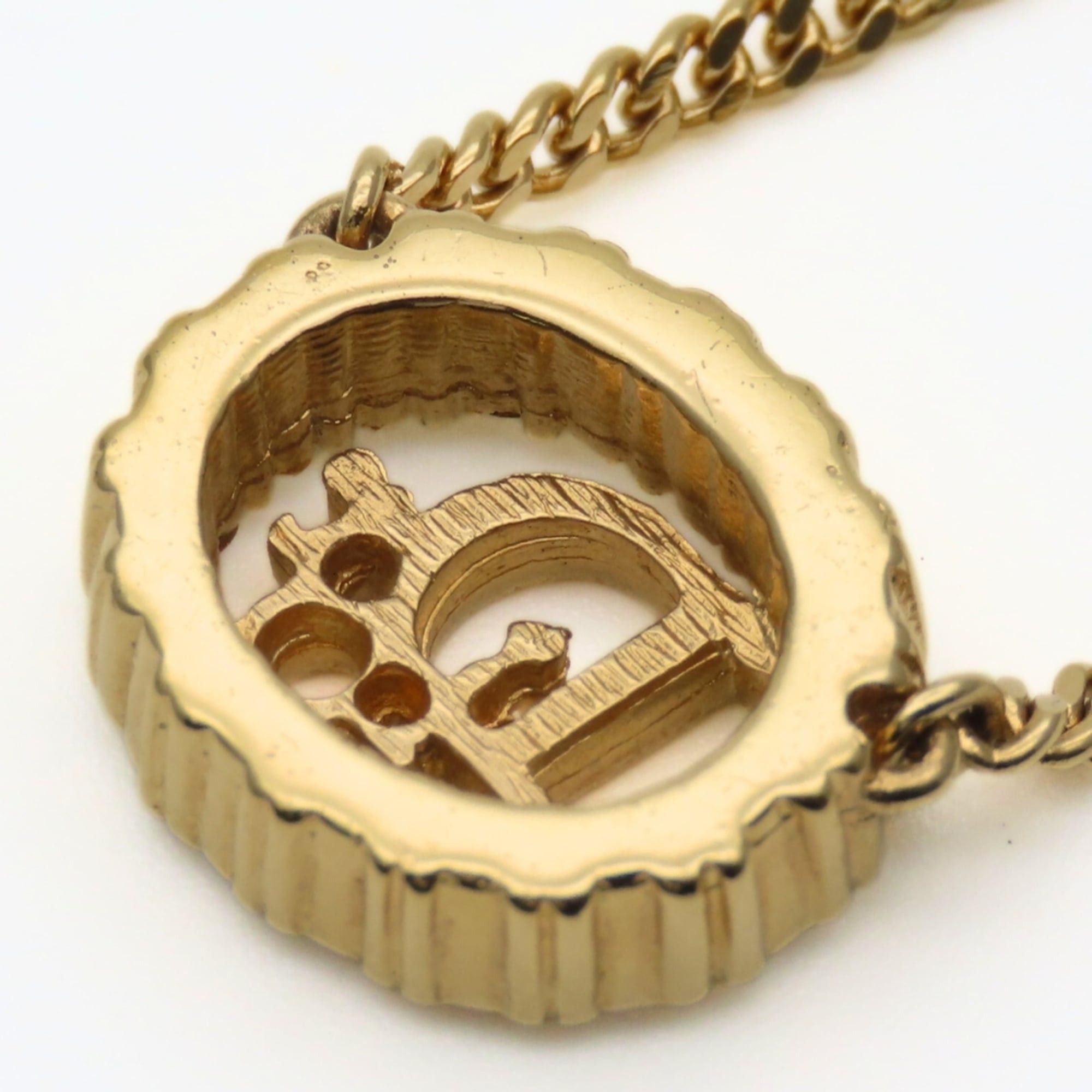 Dior Christian Dior CD logo necklace in gold GP plated metal for women. Size ONE SIZE - 6 Thumbnail